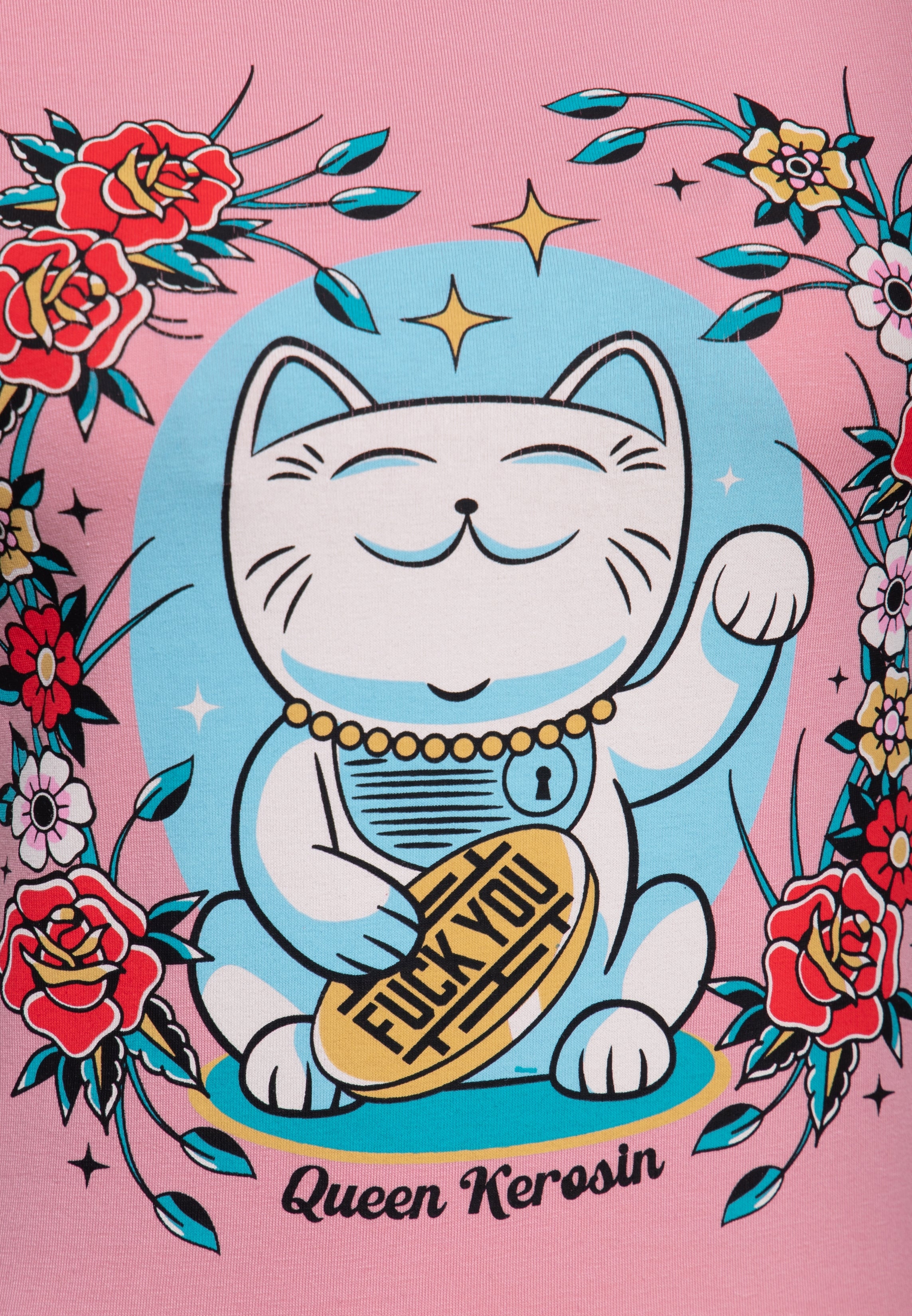 Queen Kerosin - T-Shirt «Lucky Cat»