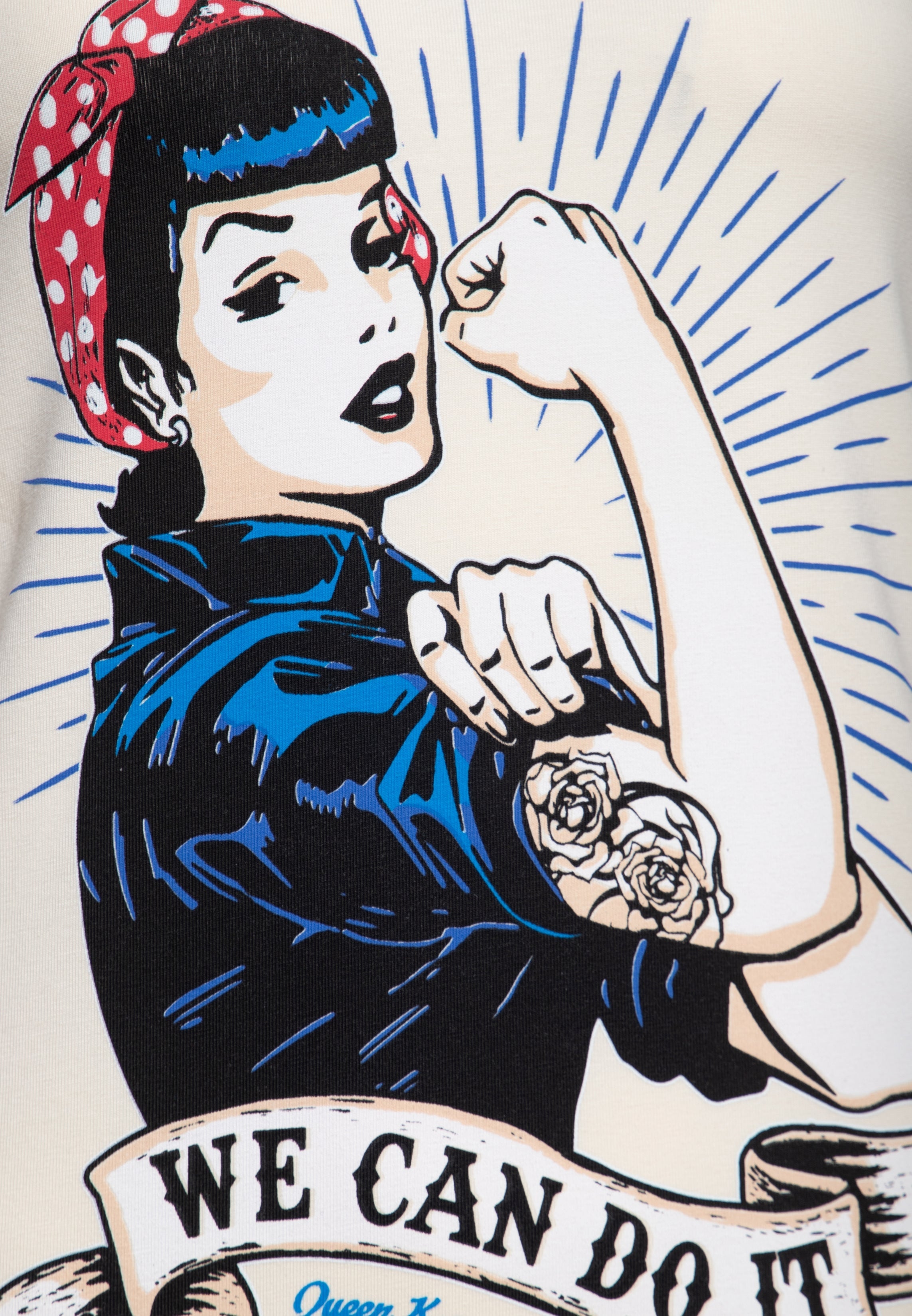 Queen Kerosin - T-Shirt mit Retro - Print «We can do it»