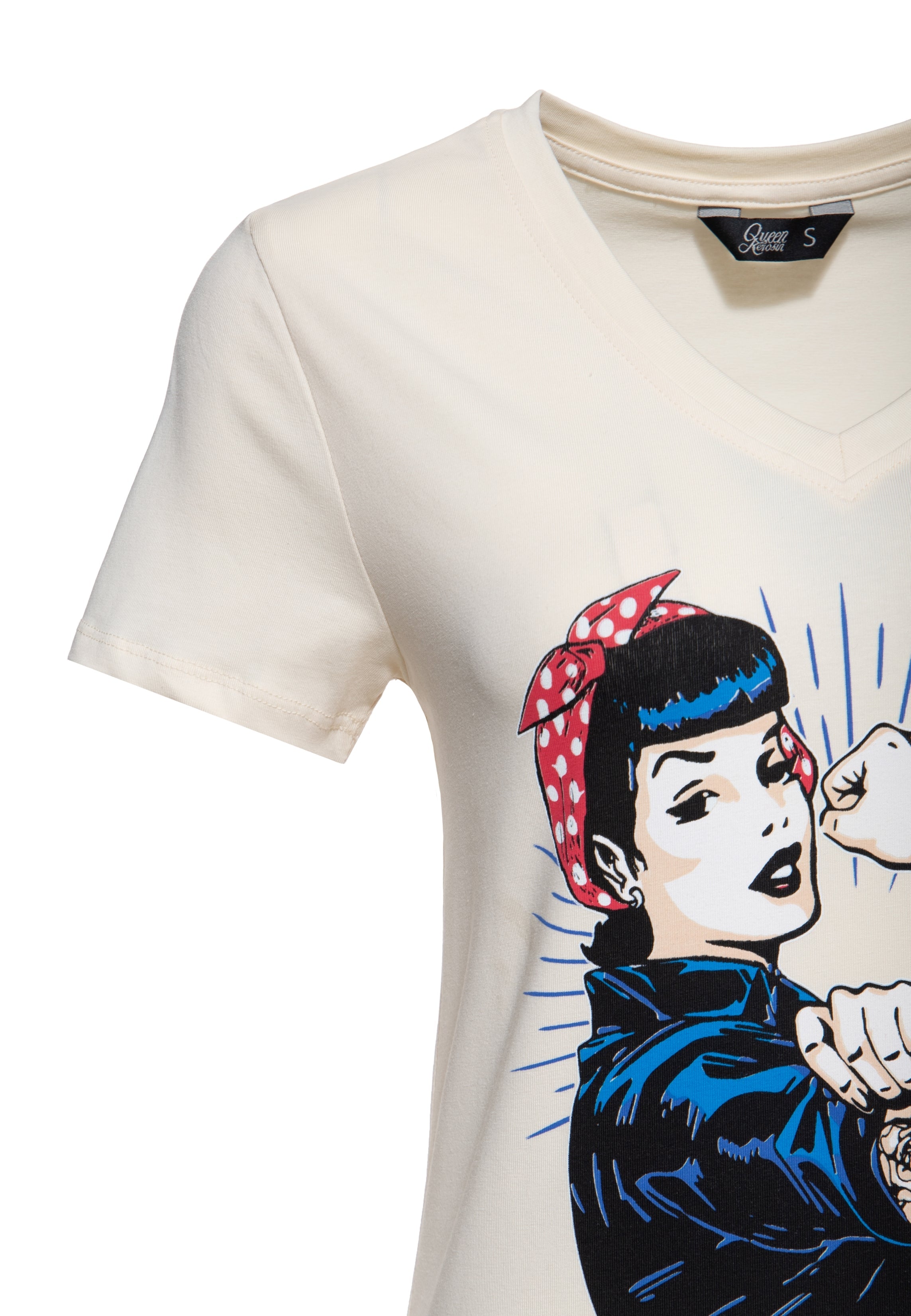 Queen Kerosin - T-Shirt mit Retro - Print «We can do it»