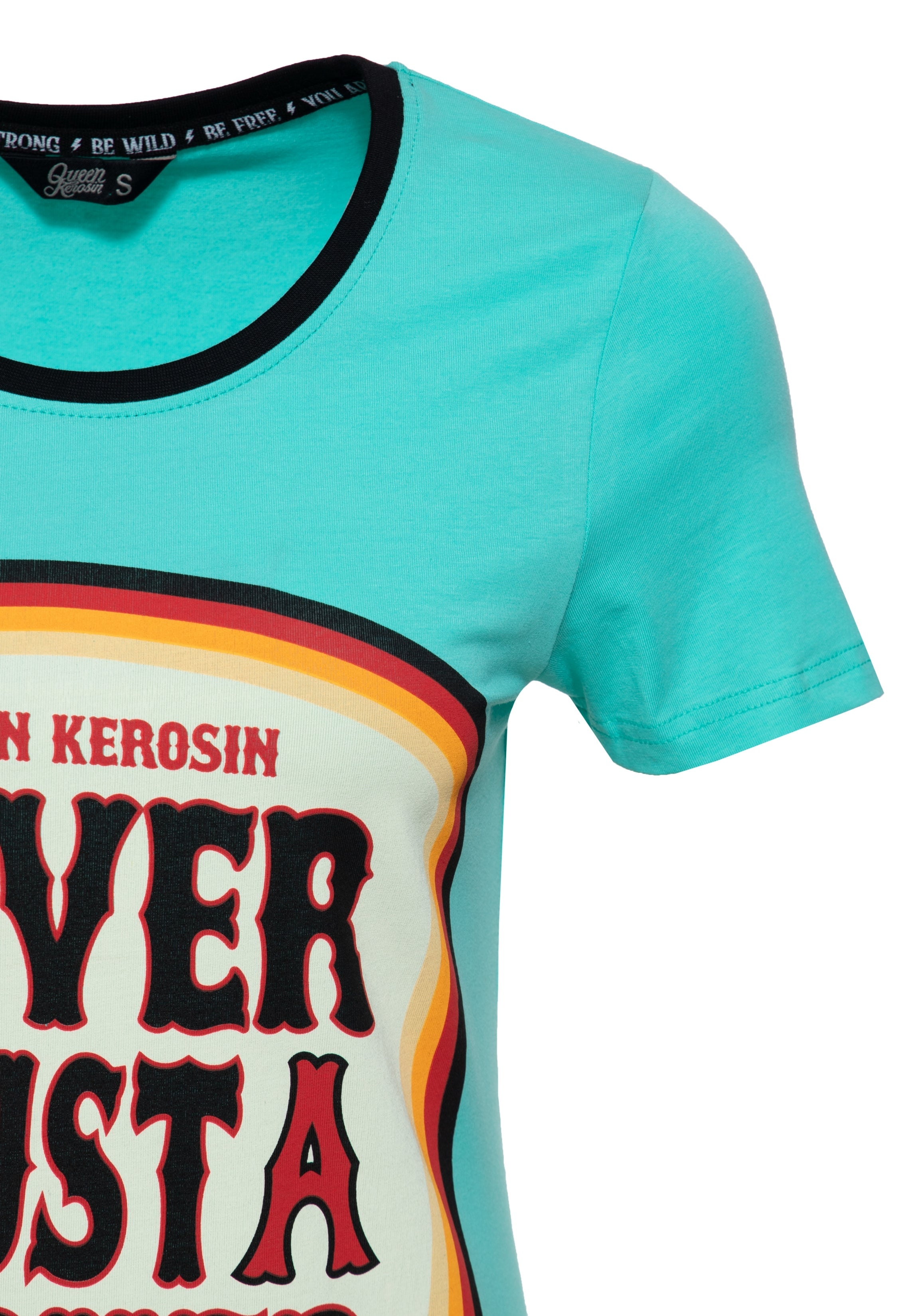 T-Shirt 'Never Trust A Fucker' in Mint T-Shirts von Queen Kerosin