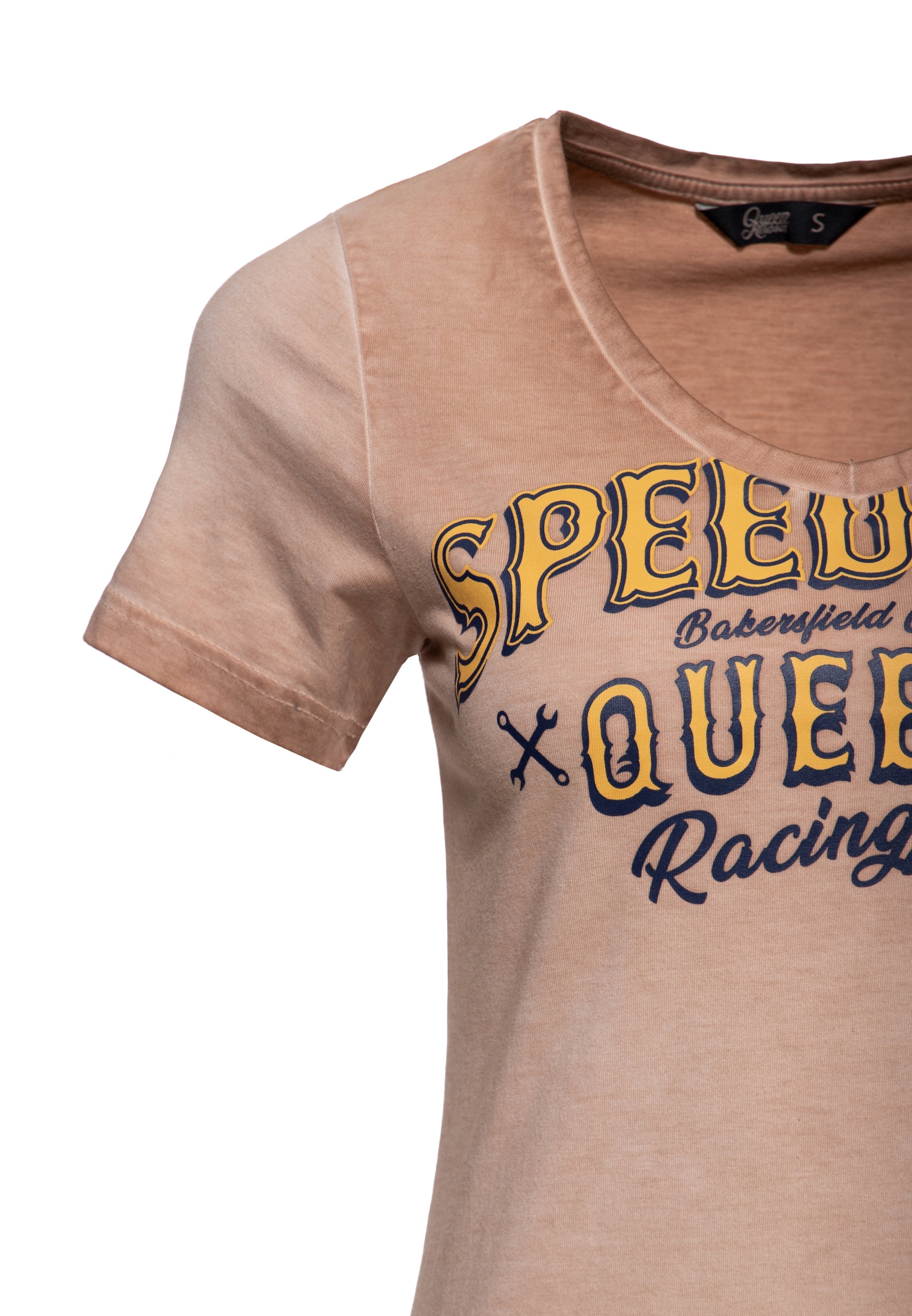 T-Shirt 'Speedway Queens' in Hellbraun T-Shirts von Queen Kerosin