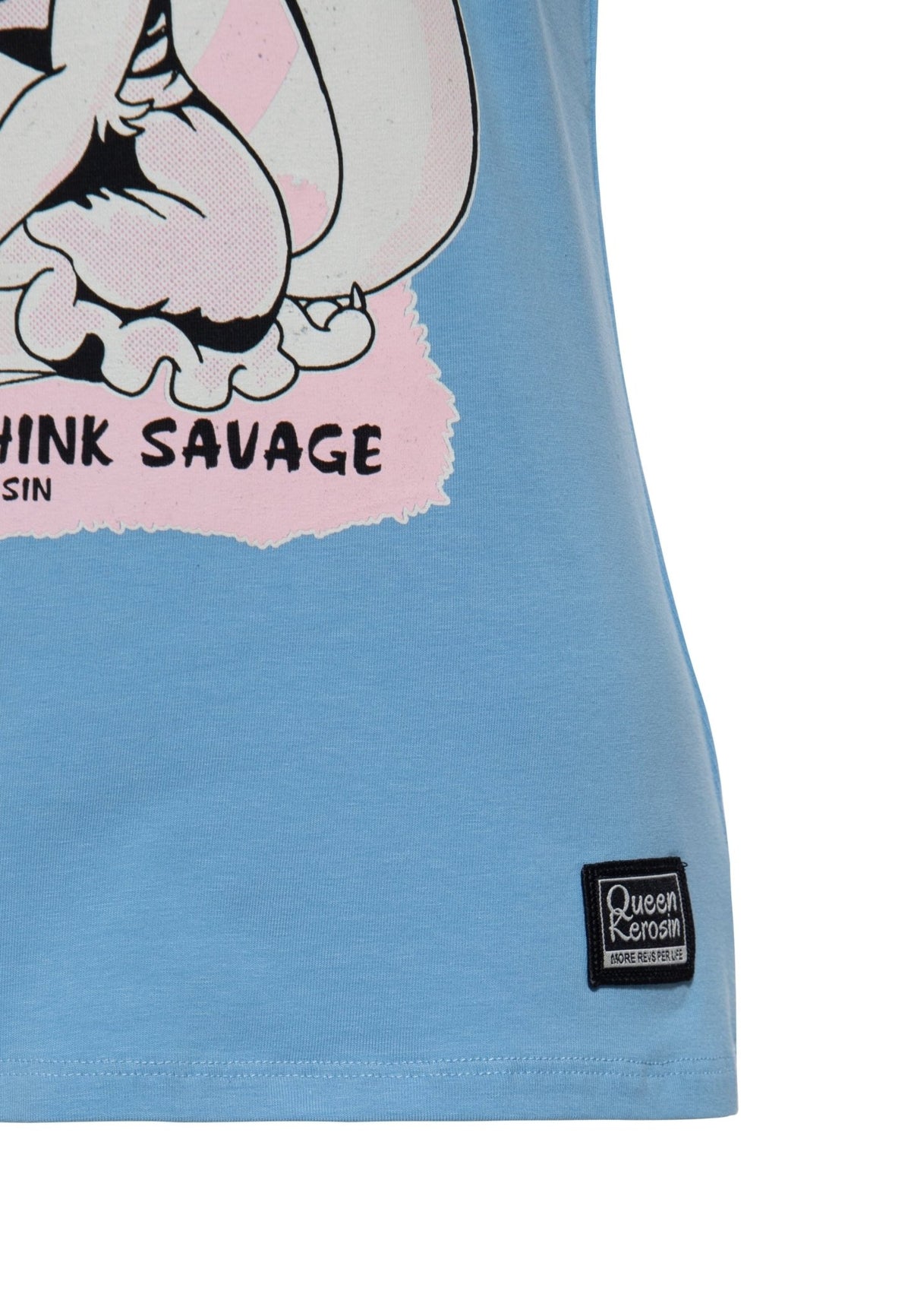 T-Shirt 'Talk Sweet' in Hellblau – T-Shirts von Queen Kerosin - Ansicht 5