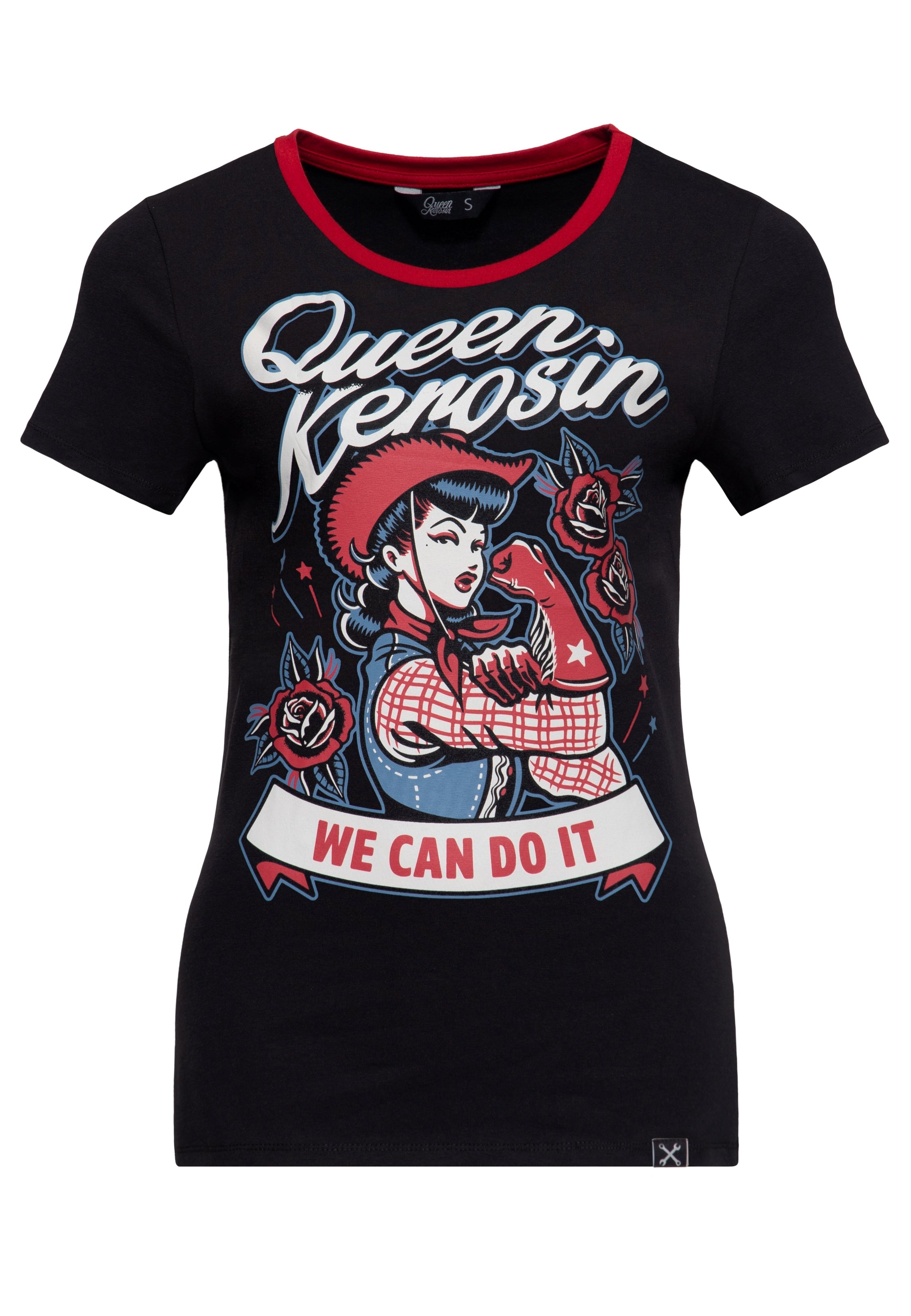 T-Shirt 'We Can Do It' in Schwarz T-Shirts von Queen Kerosin