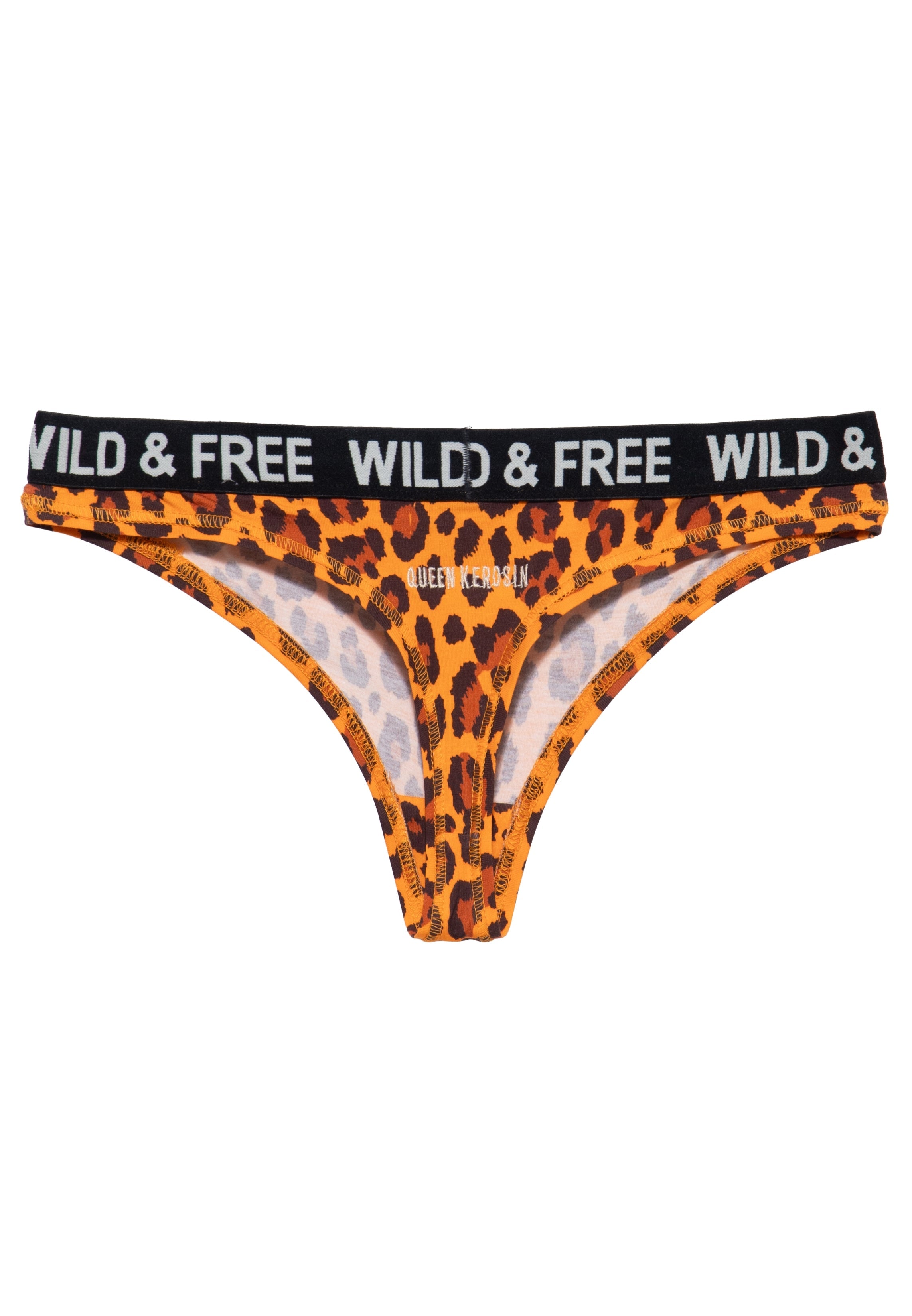 Tanga 'Wild & Free' in Leo Unterwäsche von Queen Kerosin