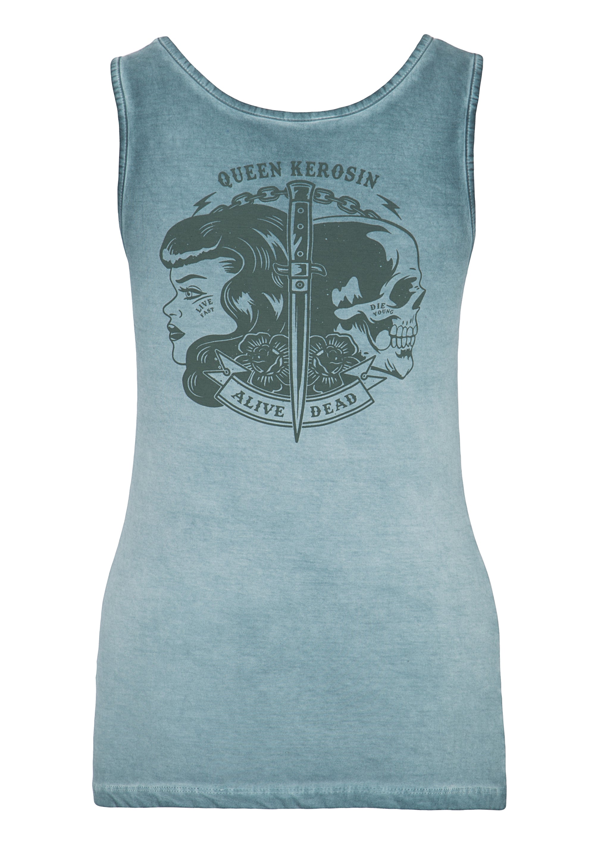 Queen Kerosin - Top in Oil - Washed Optik «Alive Dead»