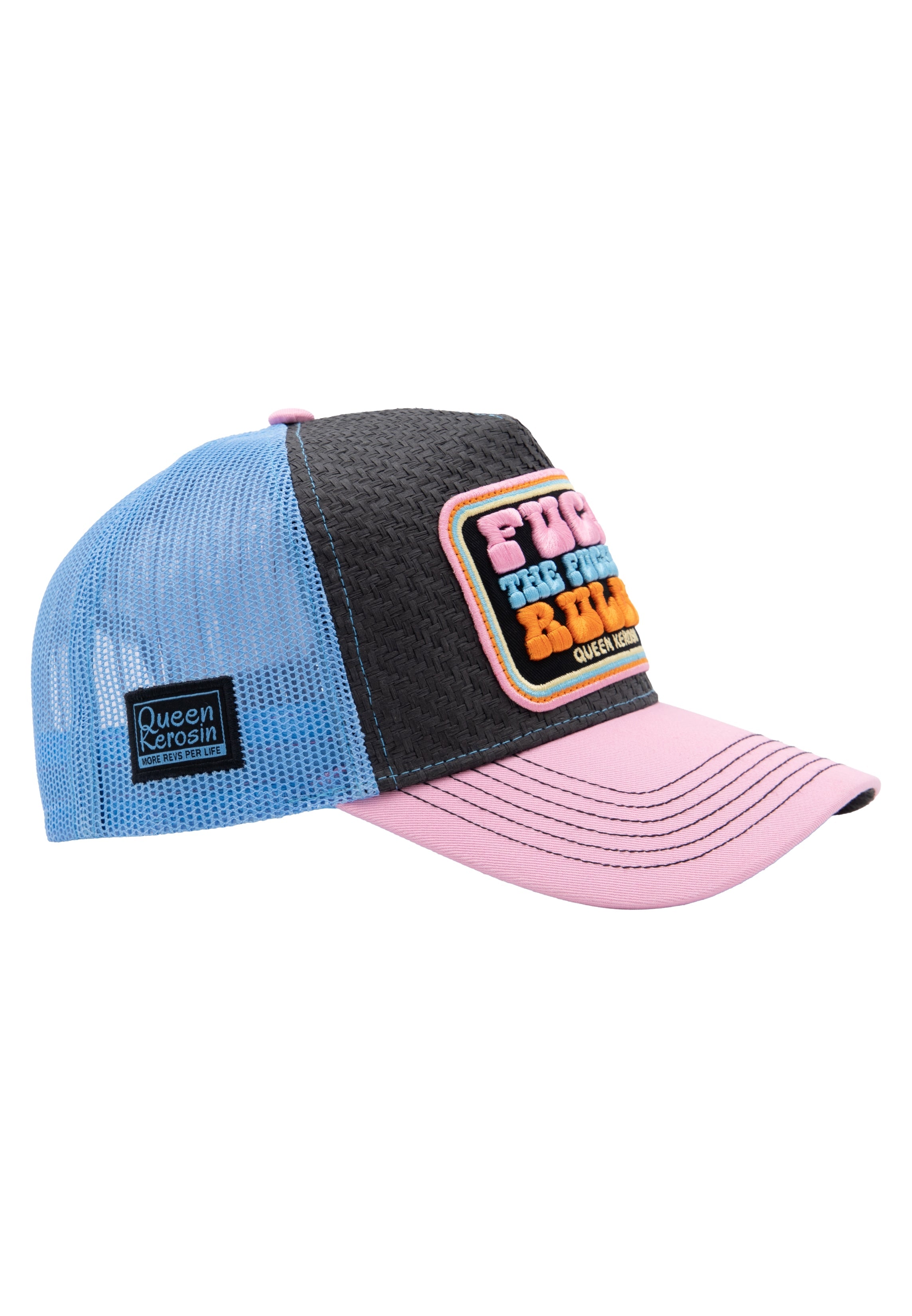 Trucker Cap 'Fuck The Fucking Rules' in Rosa Trucker Cap von Queen Kerosin