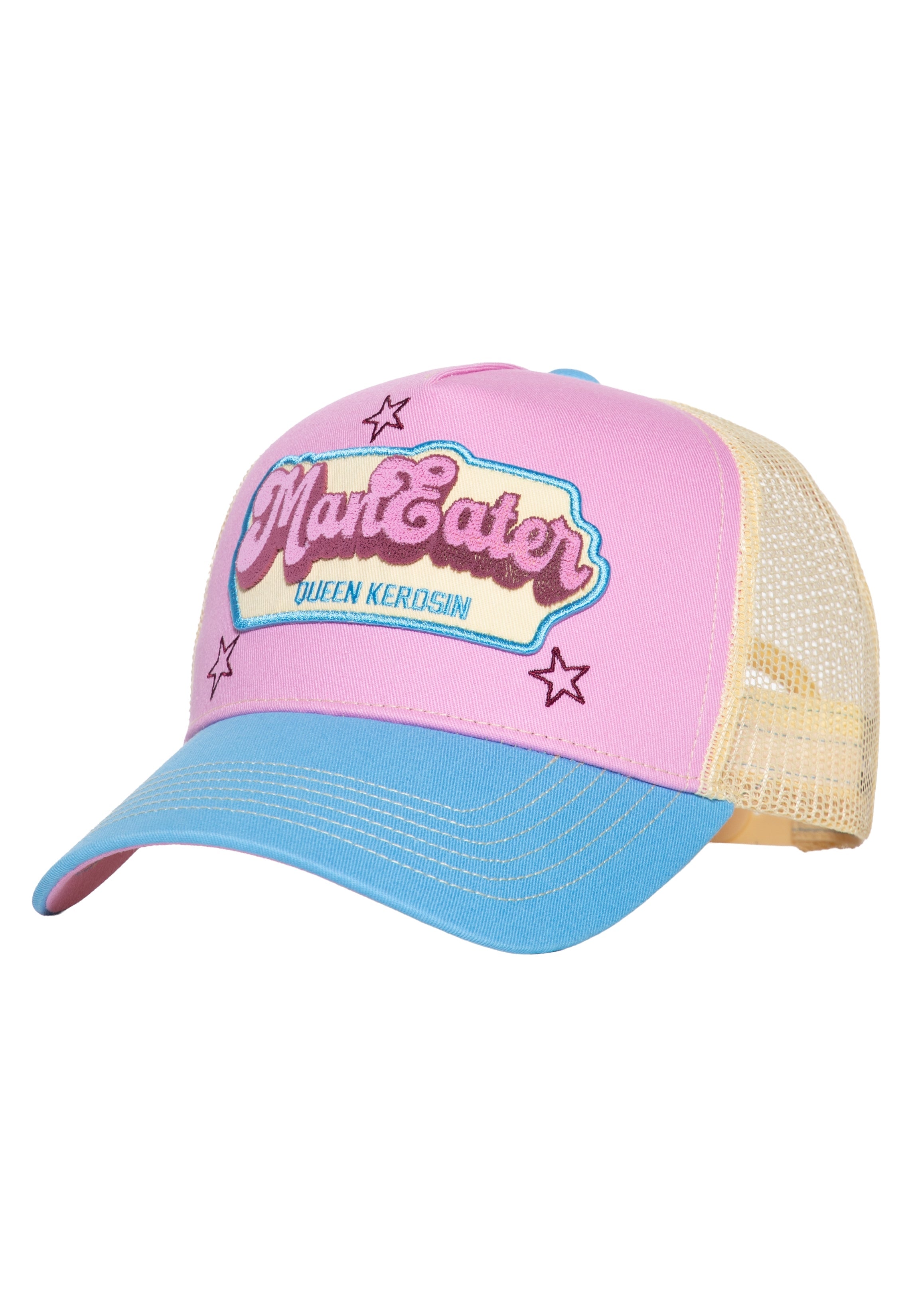 Trucker Cap 'Man Eater' in Rosa Trucker Cap von Queen Kerosin