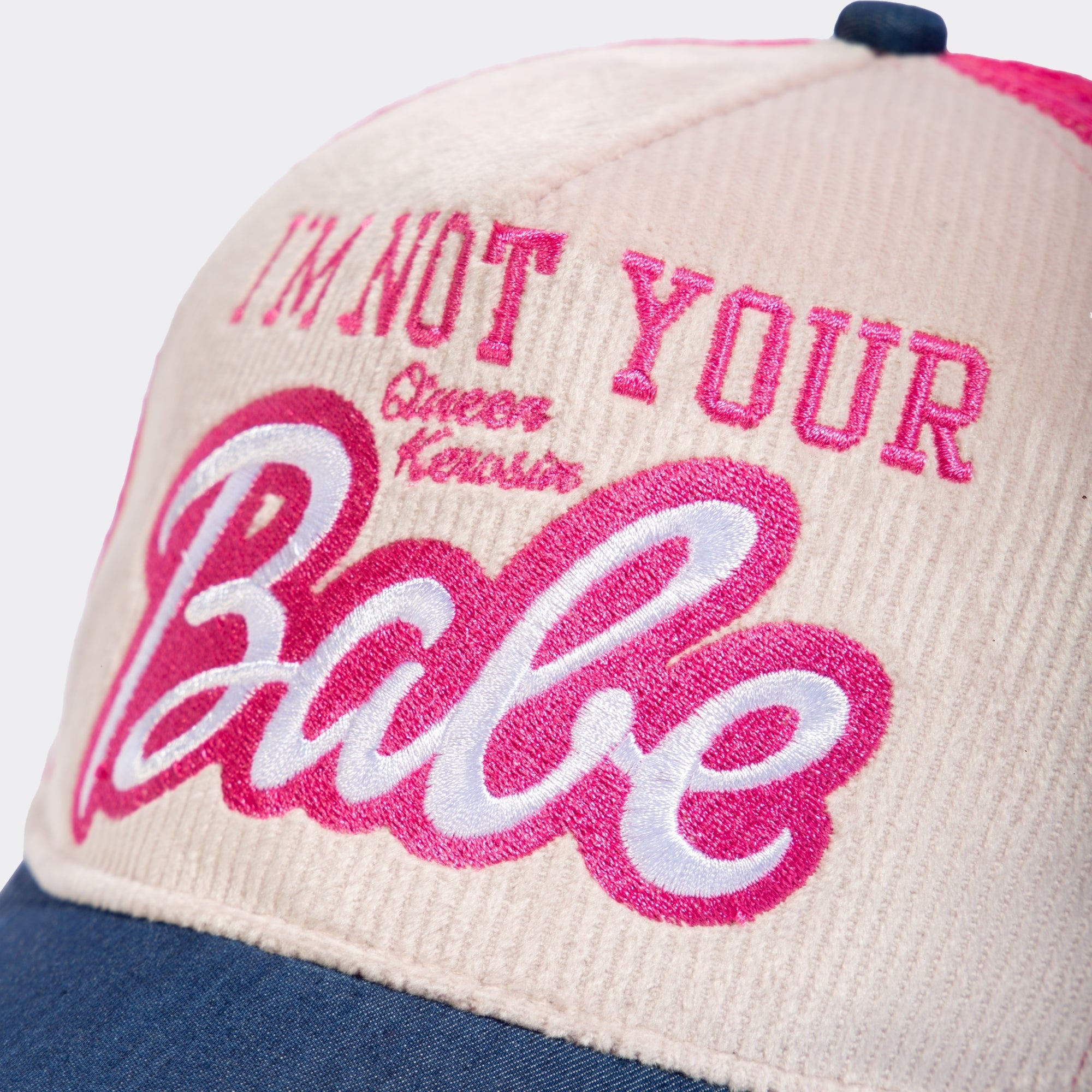 Trucker Cap mit Cord - Front «Not Your Babe» Trucker Cap von Queen Kerosin