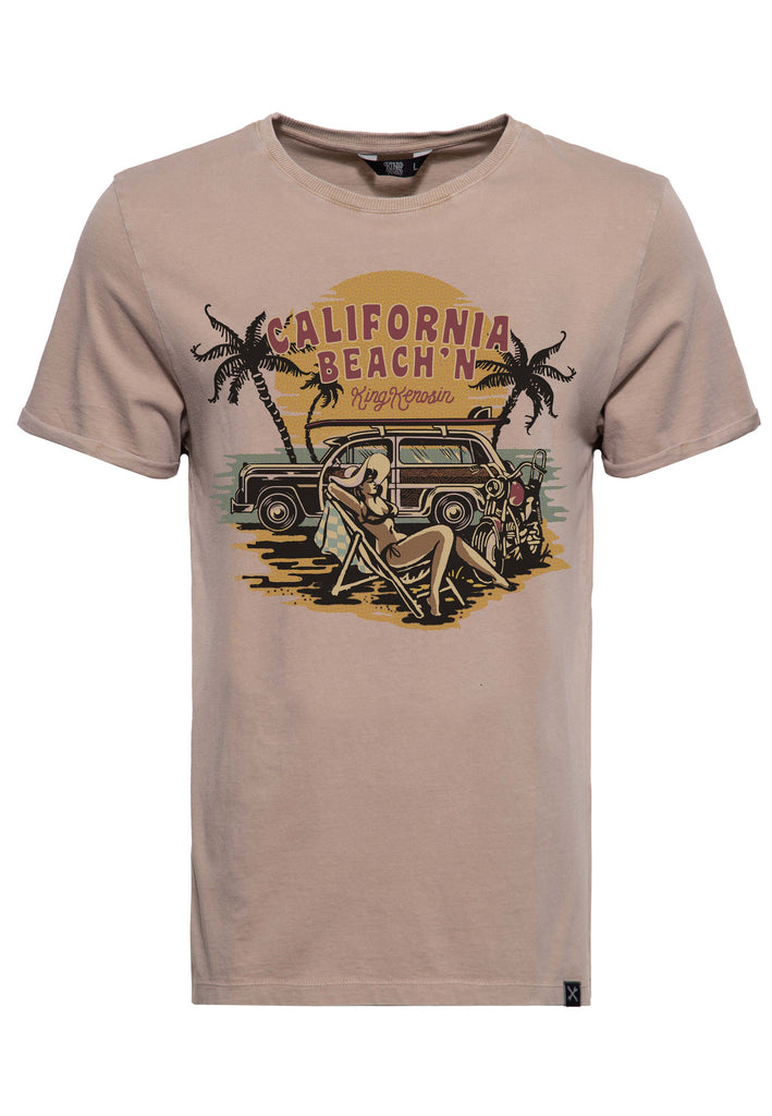 King Kerosin - Acid Wash T-Shirt «California Beach'n»