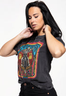 Queen Kerosin - Acid Wash T-Shirt «Hit the Road Queen»