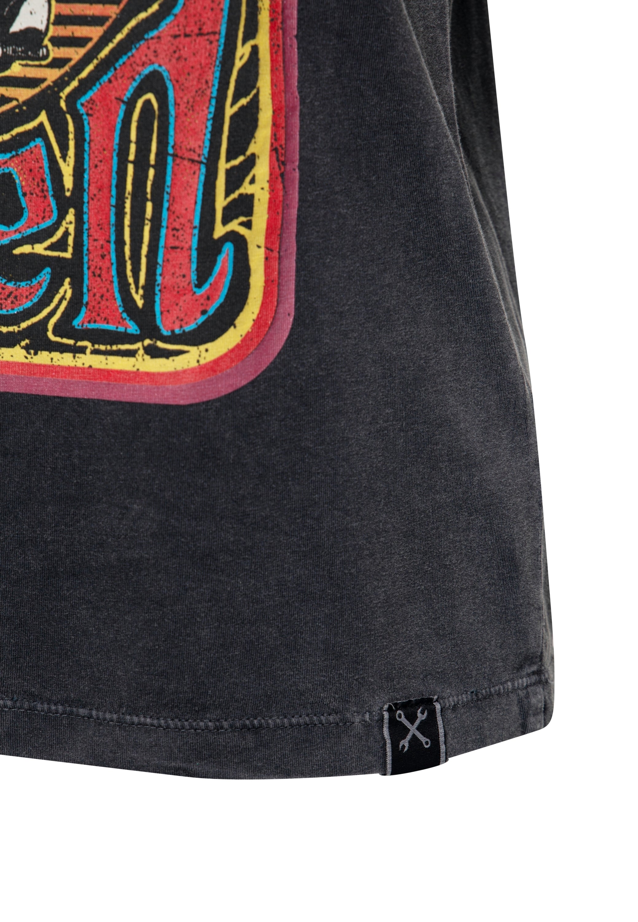 Queen Kerosin - Acid Wash T-Shirt «Hit the Road Queen»