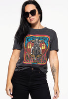 Queen Kerosin - Acid Wash T-Shirt «Hit the Road Queen»