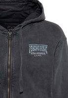 King Kerosin - Acid washed Zip Hoodie «Psychedelic Custom Chopper»
