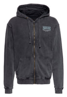 King Kerosin - Acid washed Zip Hoodie «Psychedelic Custom Chopper»