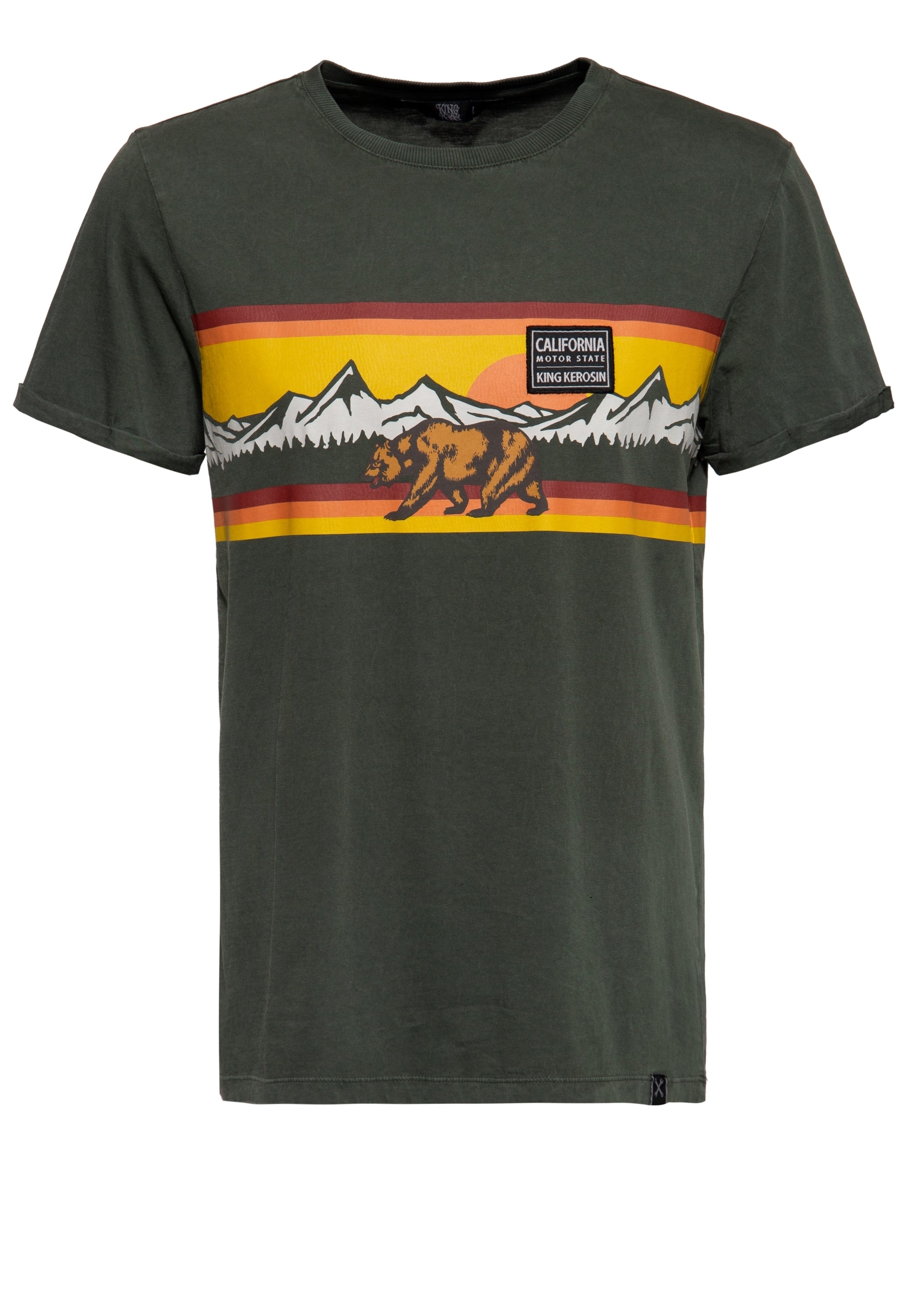 King Kerosin - Acidwash T-Shirt «CA Bear»