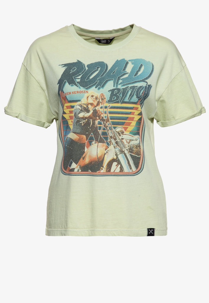 Queen Kerosin - Acidwash T-Shirt «Road Queen»
