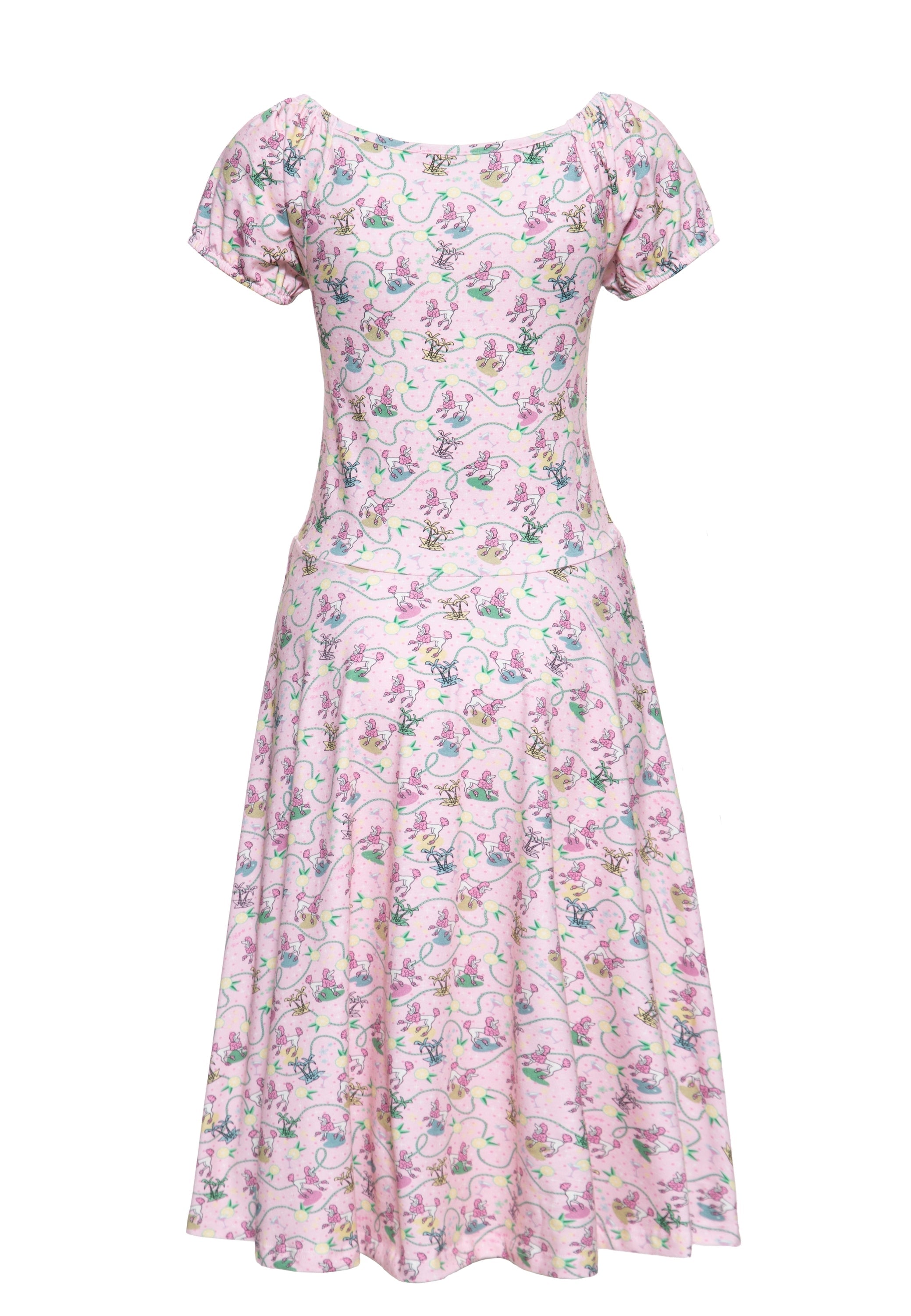 Queen Kerosin - Allover-Print Swingkleid «Poodle»