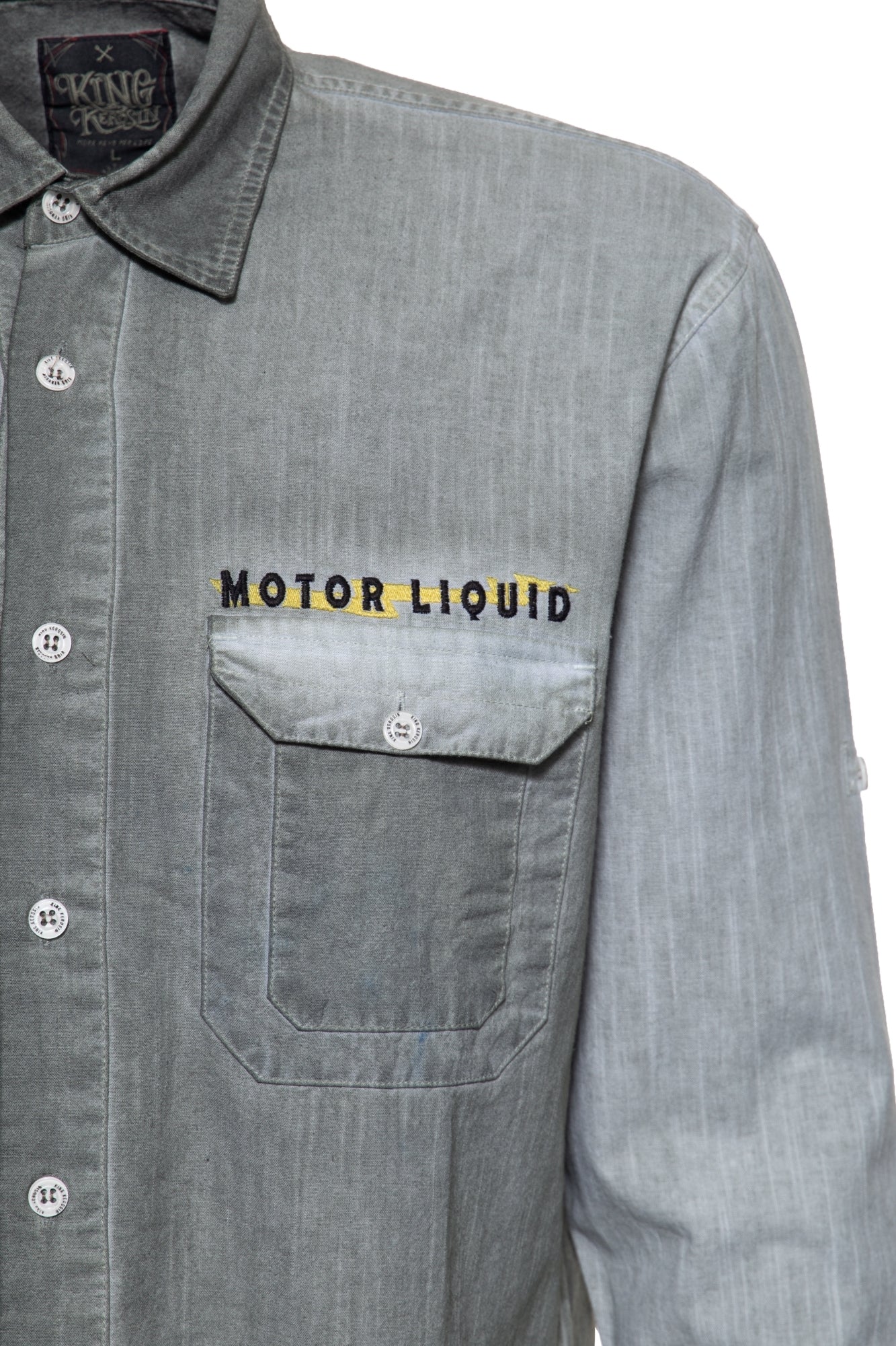 King Kerosin - Authentisches Langarmhemd «Motor Liquid»