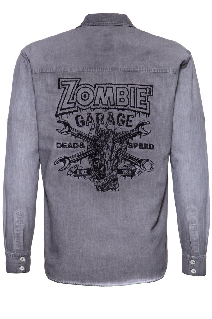 King Kerosin - Authentisches Langarmhemd «Zombie Garage»