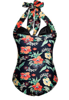 Queen Kerosin - Badeanzug «Hibiskus Black»