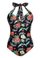 Queen Kerosin - Badeanzug «Hibiskus Black»