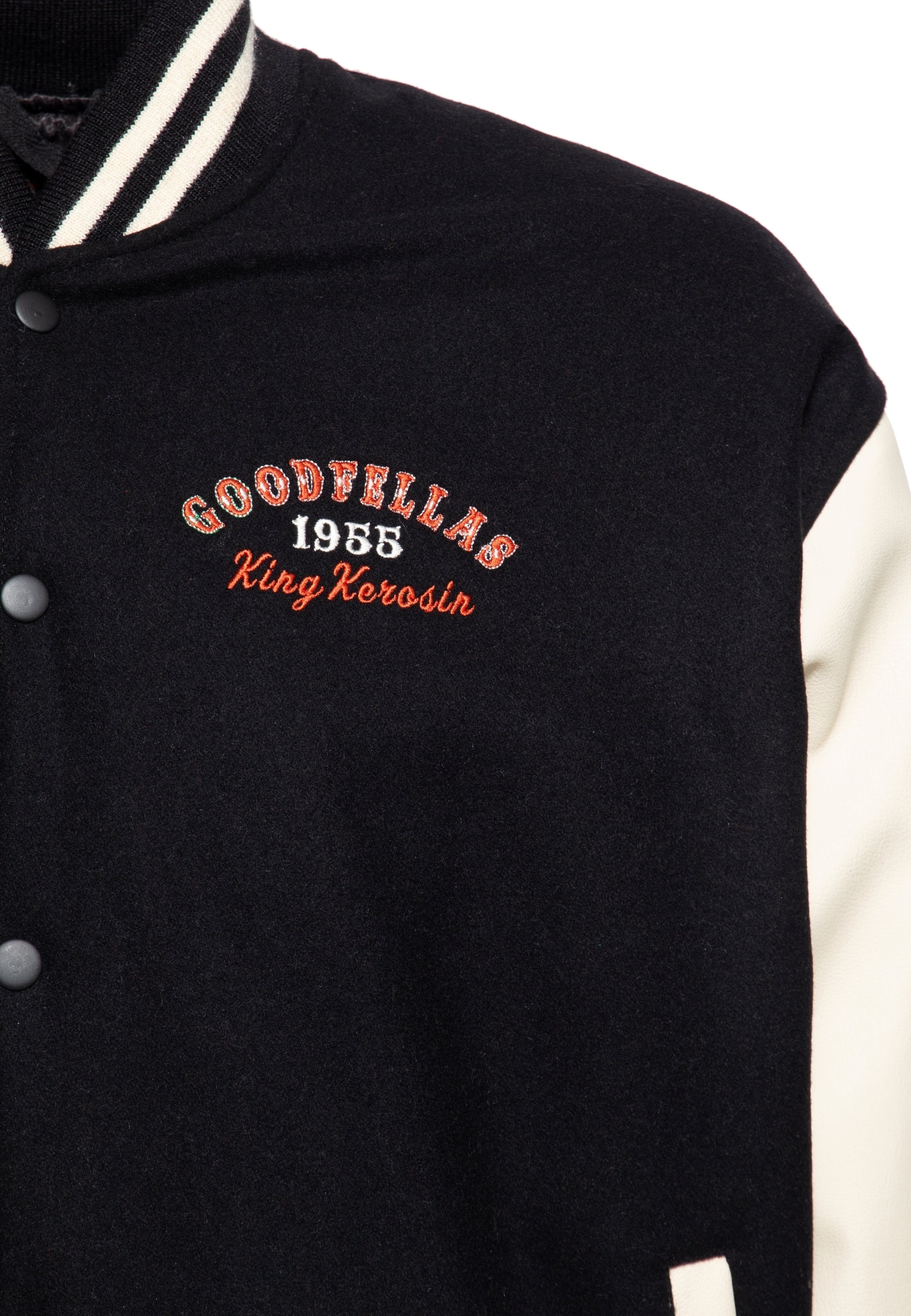 King Kerosin - Baseball Leder Jacke «Goodfellas Beer»