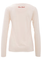 Queen Kerosin - Basic Longsleeve mit offenen Abschlüssen und Logo Stickerei