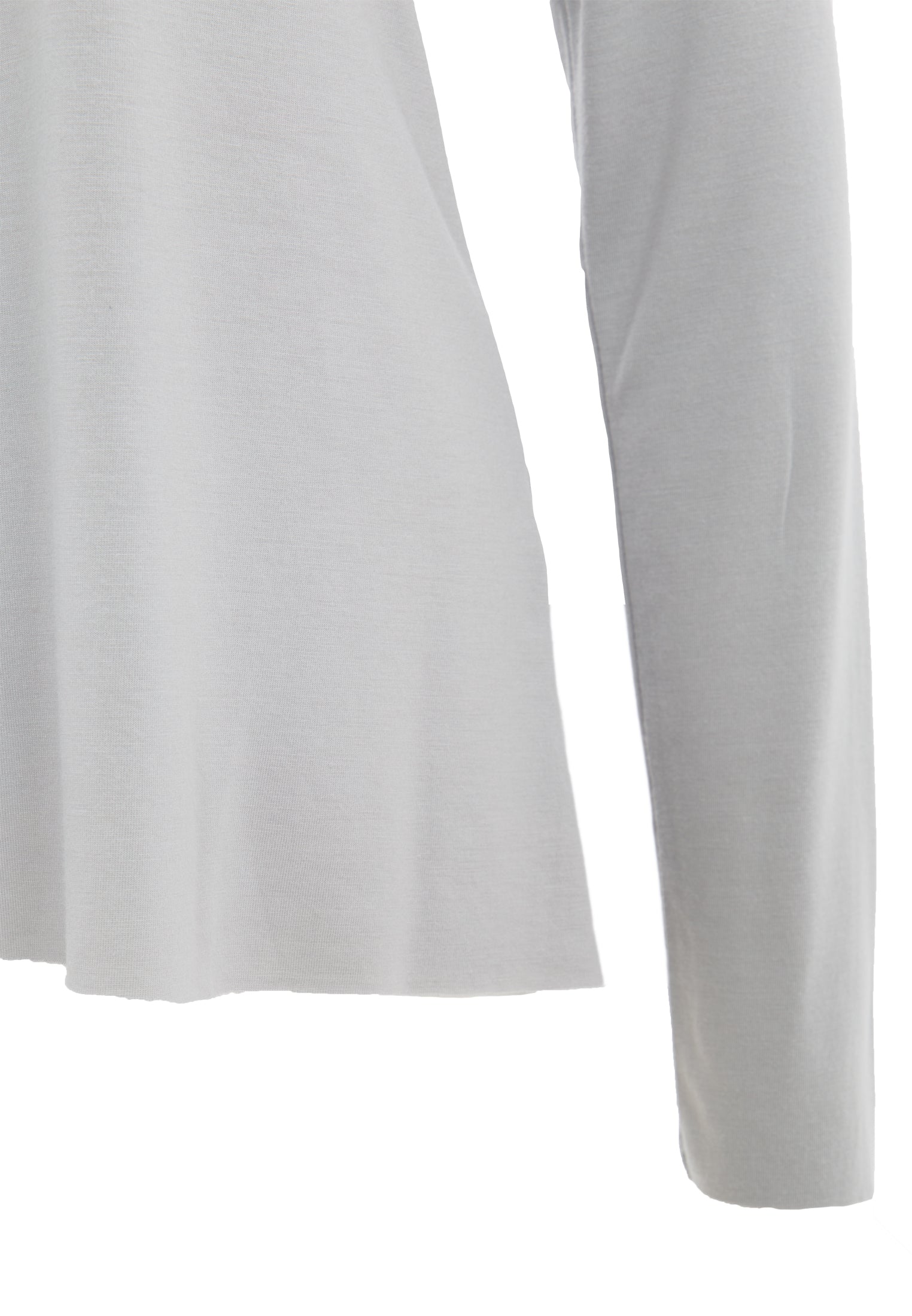 Queen Kerosin - Basic Longsleeve mit offenen Abschlüssen und Logo Stickerei