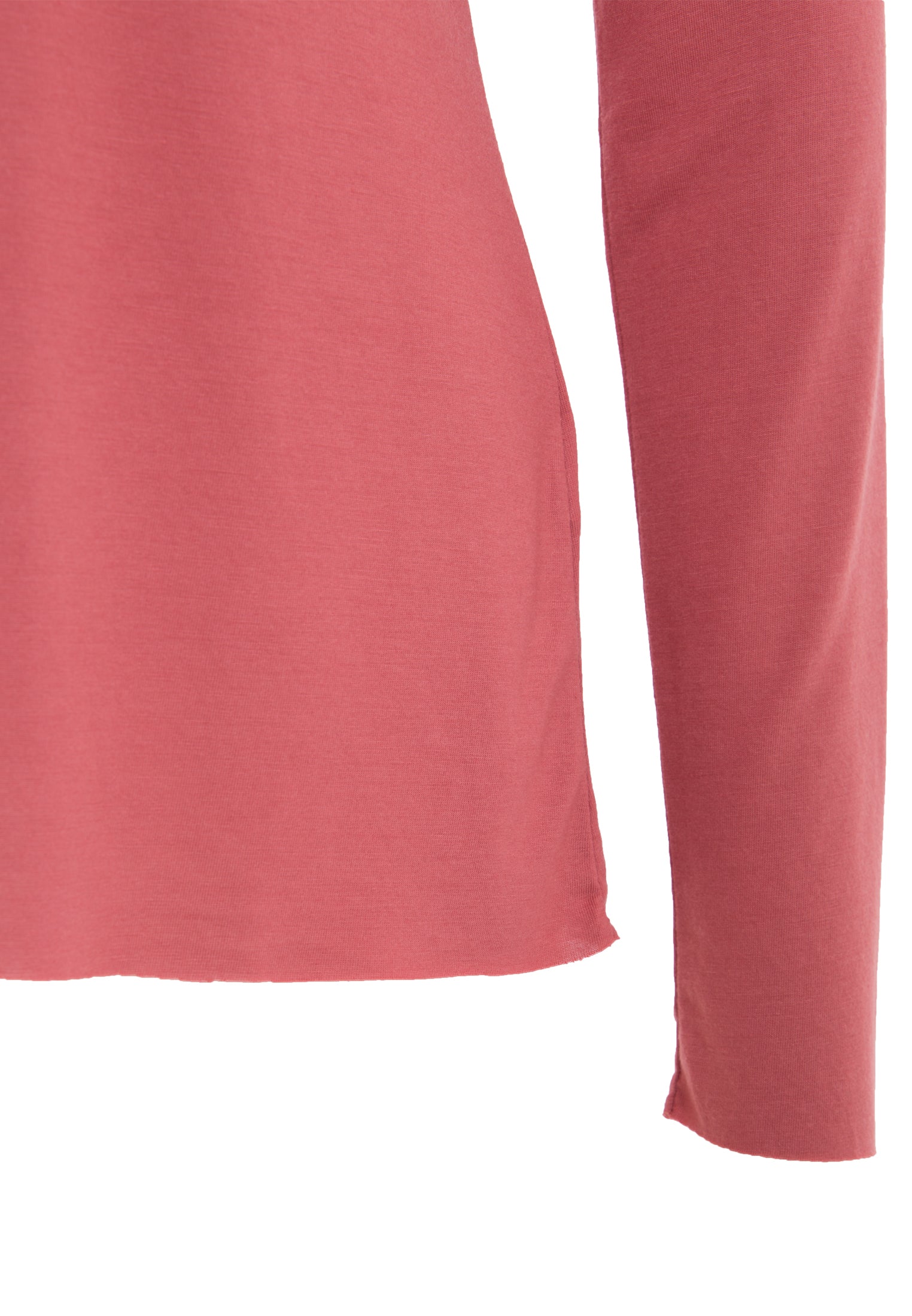 Queen Kerosin - Basic Longsleeve mit offenen Abschlüssen und Logo Stickerei