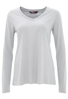 Queen Kerosin - Basic Longsleeve mit offenen Abschlüssen und Logo Stickerei