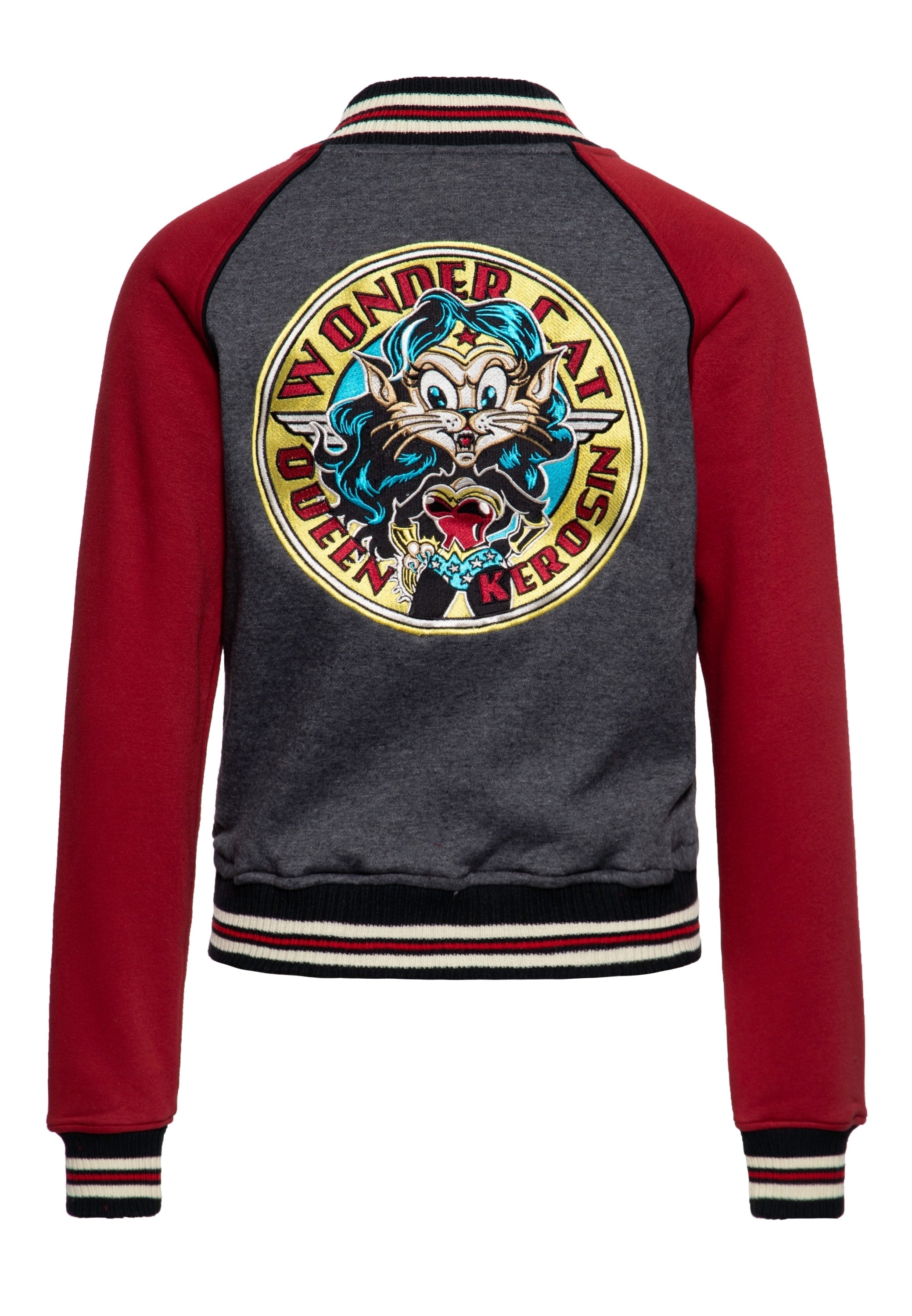 Queen Kerosin - College Jacke «Wonder Cat»