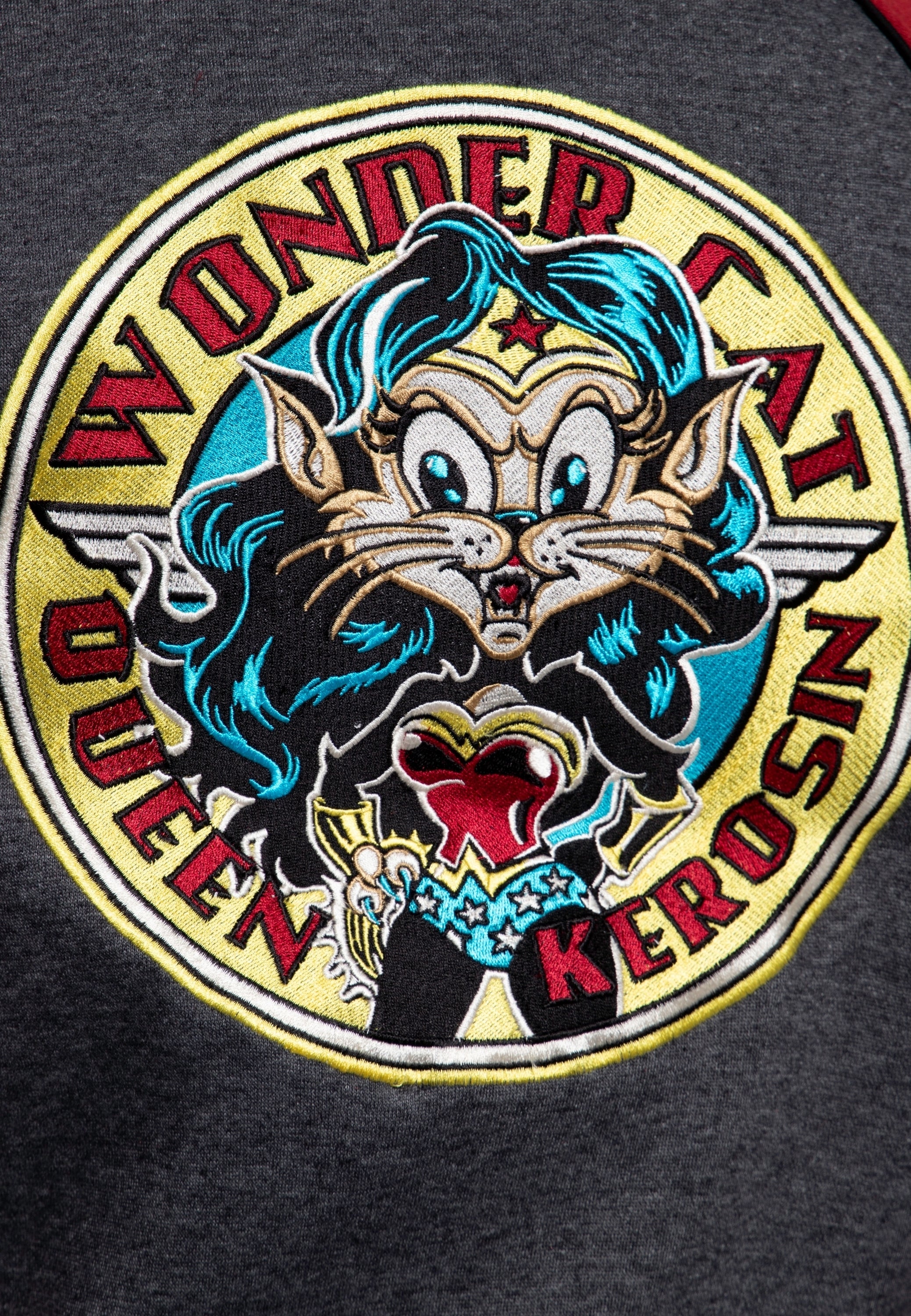 Queen Kerosin - College Jacke «Wonder Cat»