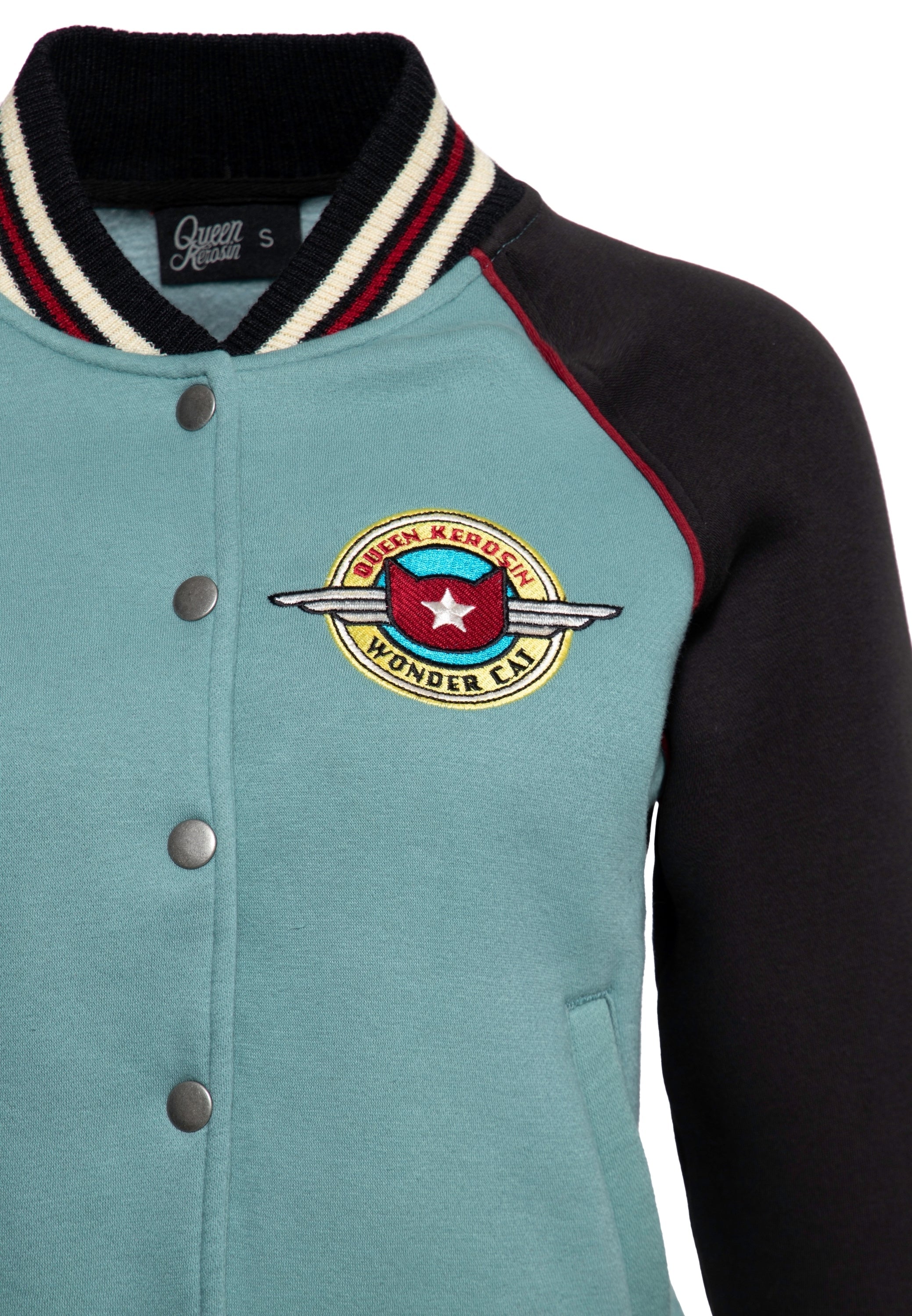 Queen Kerosin - College Jacke «Wonder Cat»