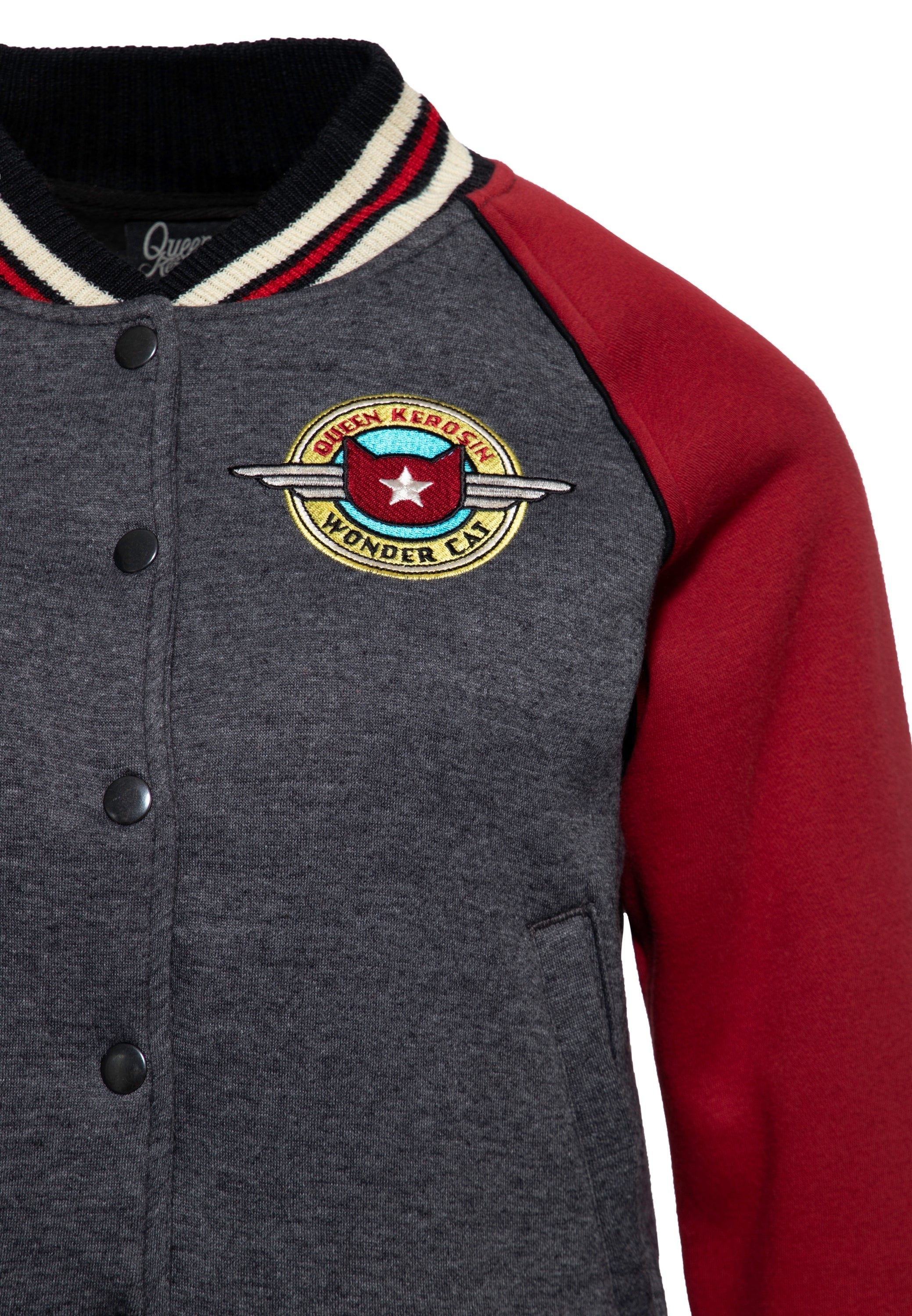 Queen Kerosin - College Jacke «Wonder Cat»