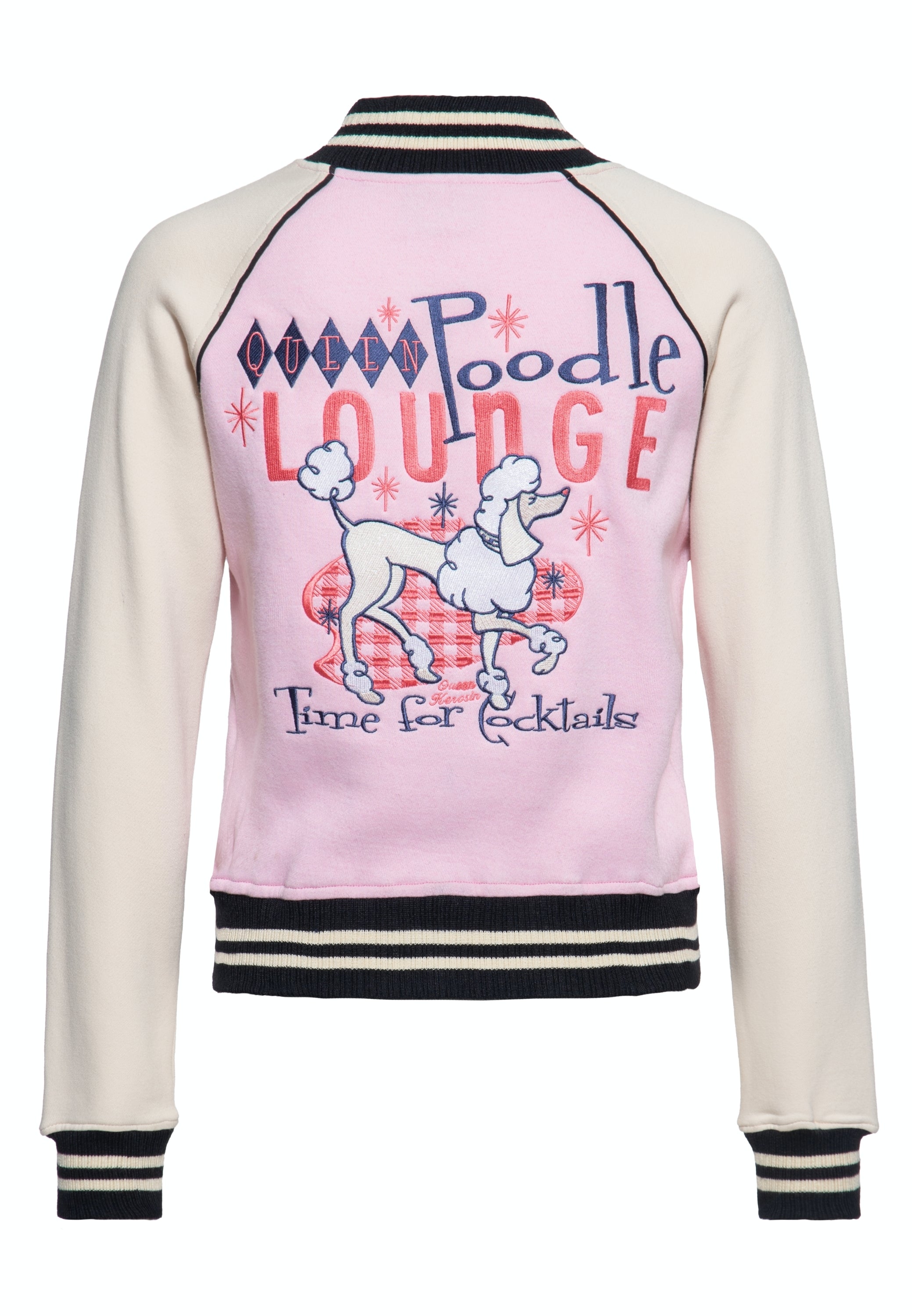 Queen Kerosin - College Sweatjacke «Poodle Lounge»