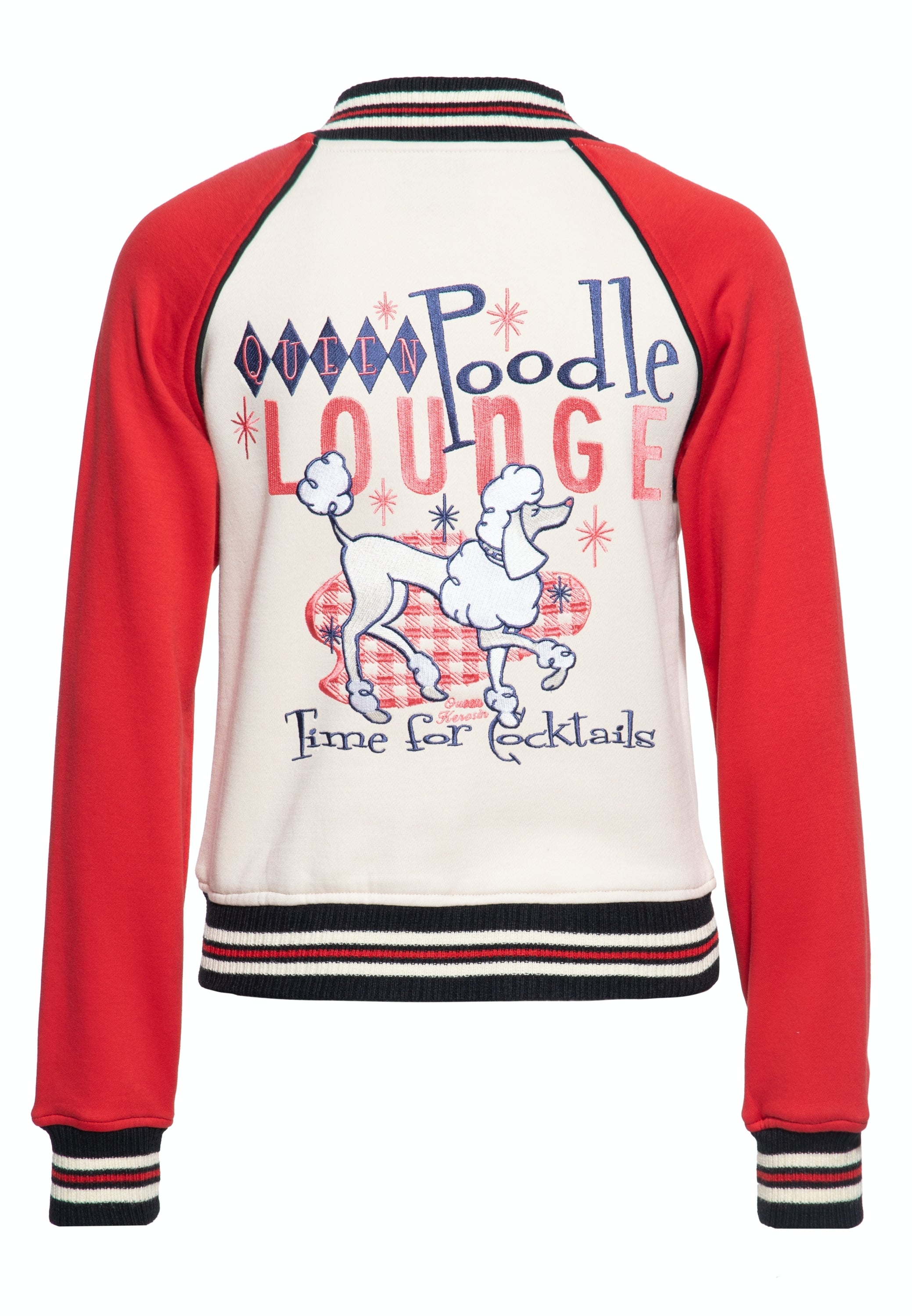 Queen Kerosin - College Sweatjacke «Poodle Lounge»