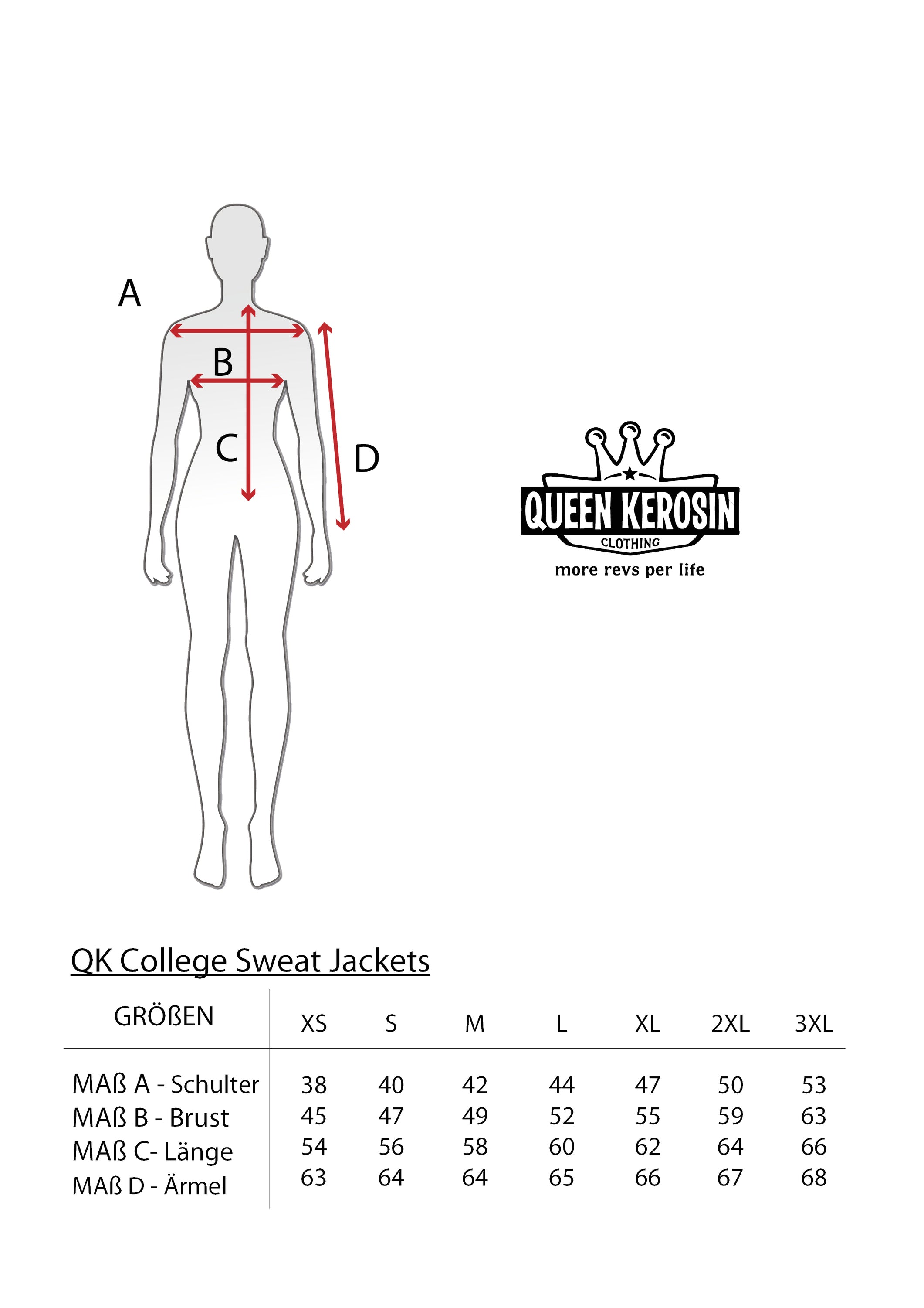 Queen Kerosin - College Sweatjacke «Q»