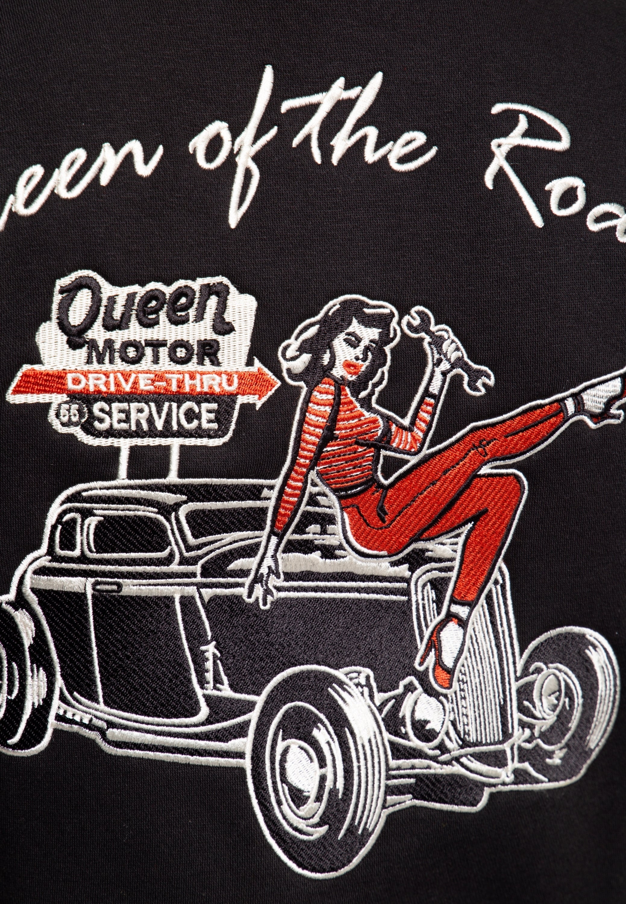 Queen Kerosin - College Sweatjacke «Queen of the Road»