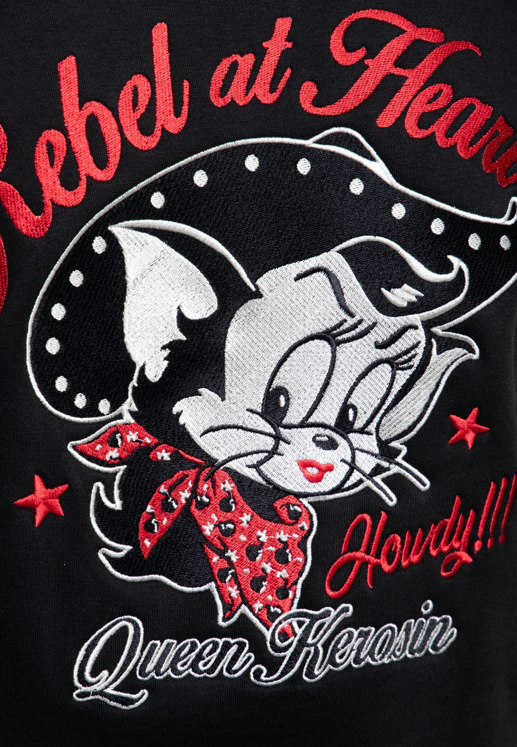 Queen Kerosin - College Sweatjacke «Rebel at Heart»