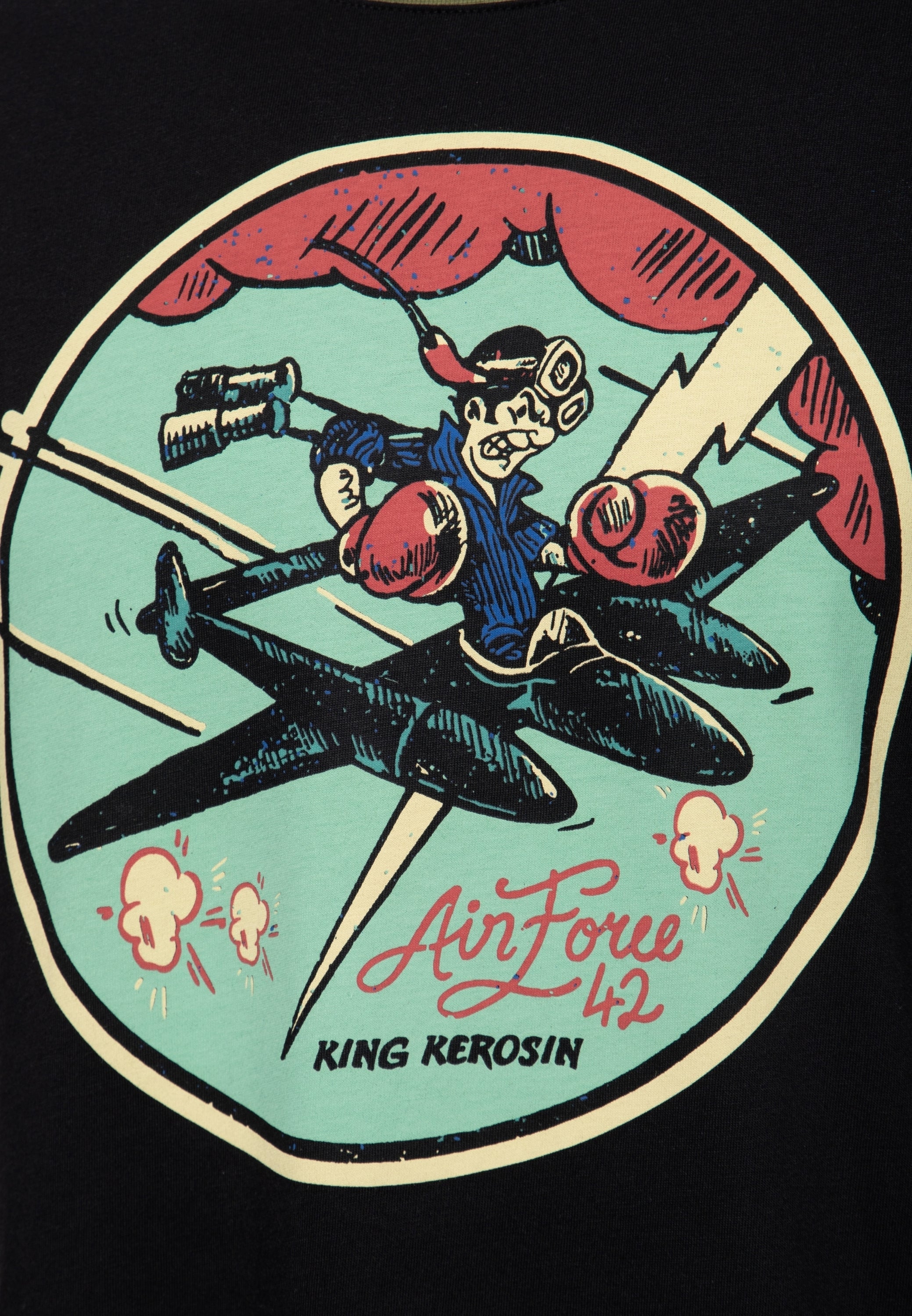 King Kerosin - Contrast T-Shirt «Airforce 42»