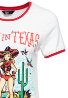 Queen Kerosin - Contrast T-Shirt «Deep in Texas»