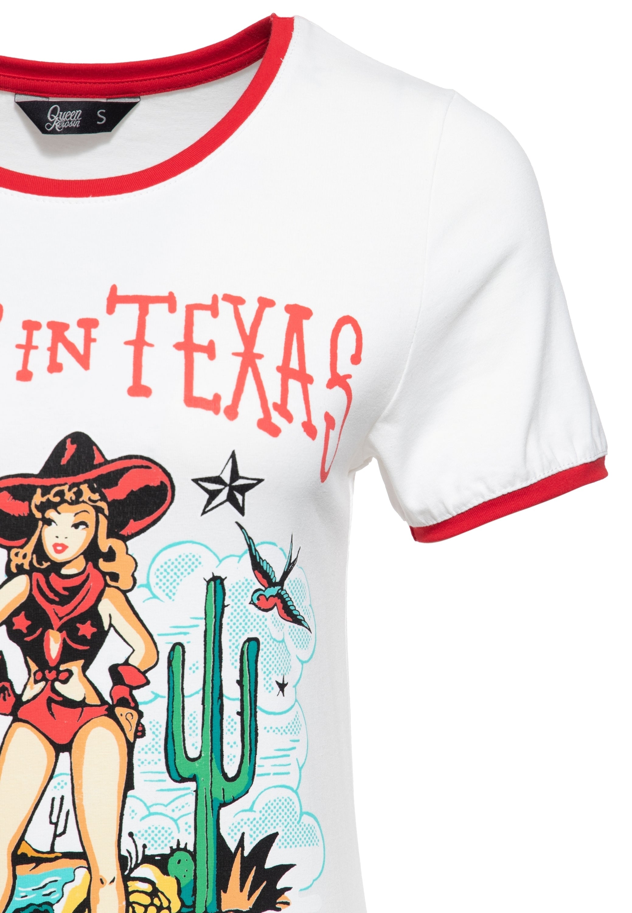 Queen Kerosin - Contrast T-Shirt «Deep in Texas»