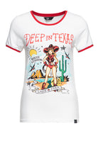 Queen Kerosin - Contrast T-Shirt «Deep in Texas»