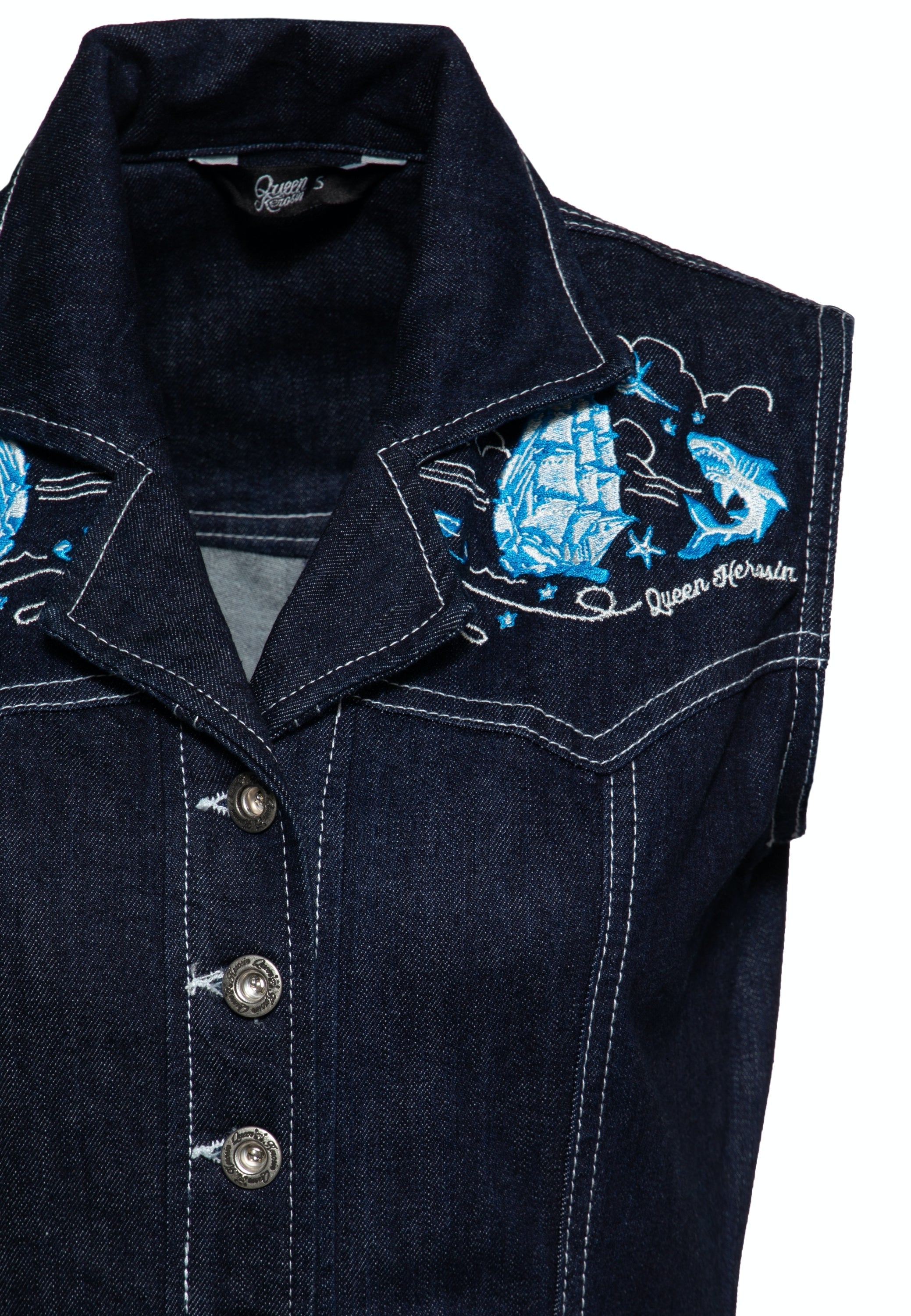 Queen Kerosin - Denim Bleistiftkleid