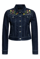 Queen Kerosin - Denim Jeansjacke im Western-Style