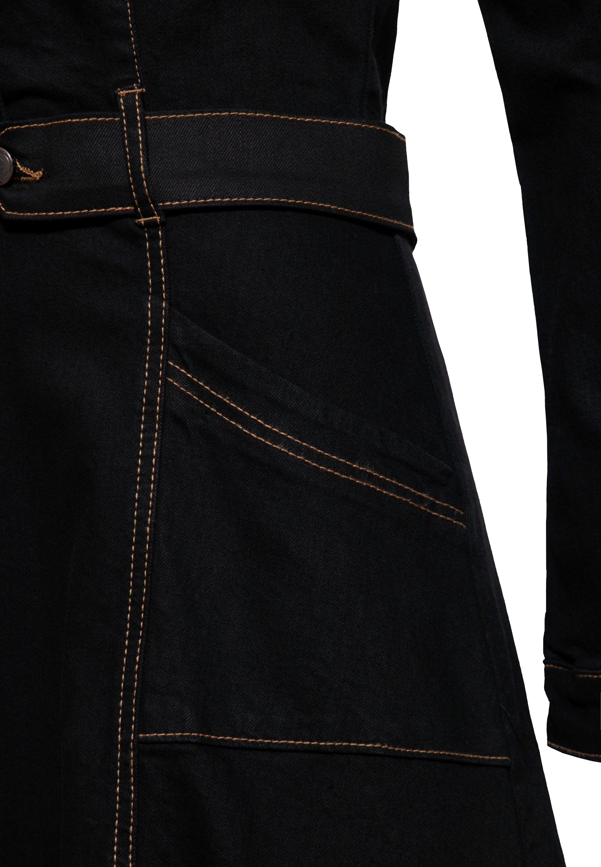 Queen Kerosin - Denim Swing Kleid