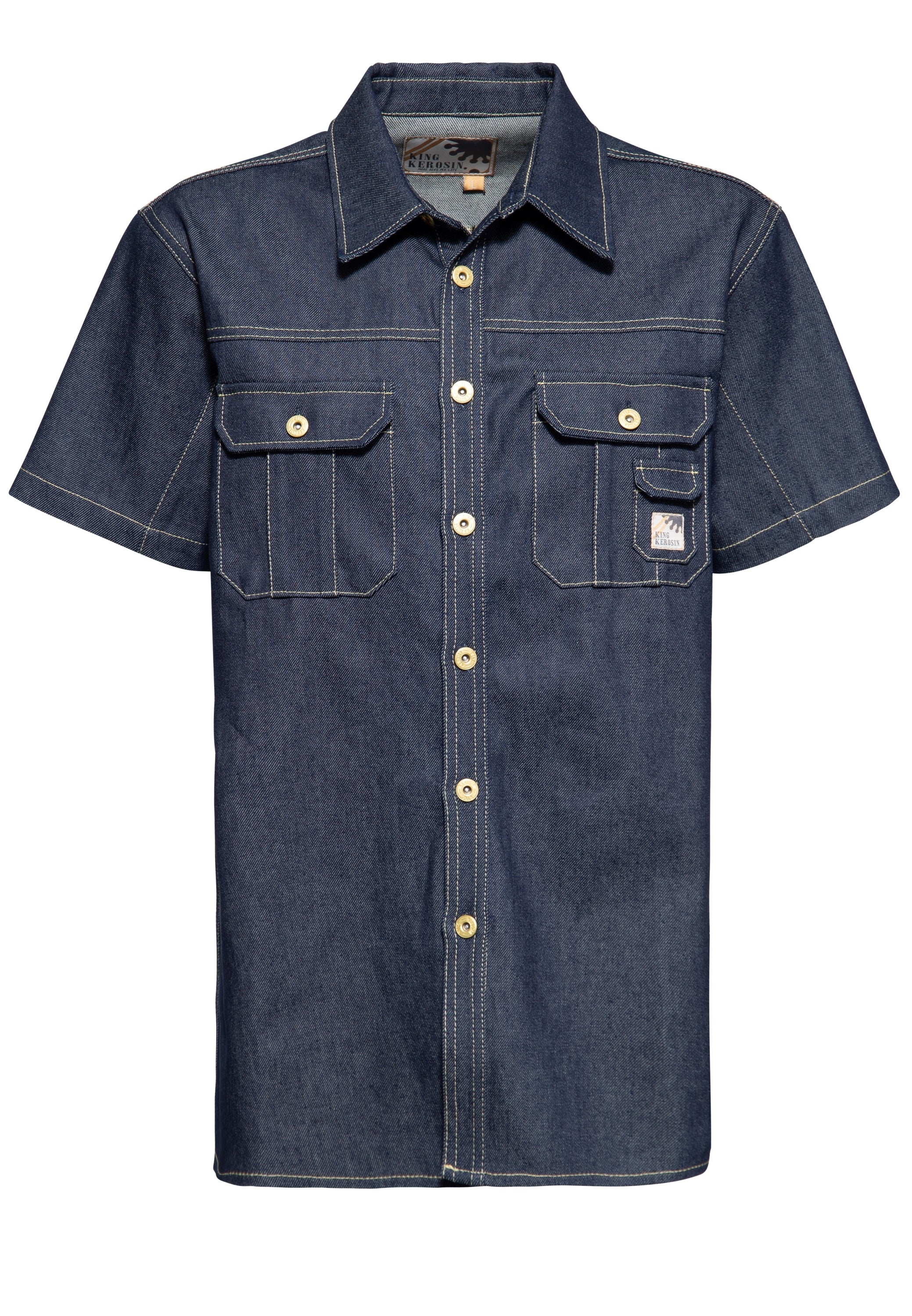 King Kerosin - Denim Worker Hemd «KK Motor Crew»