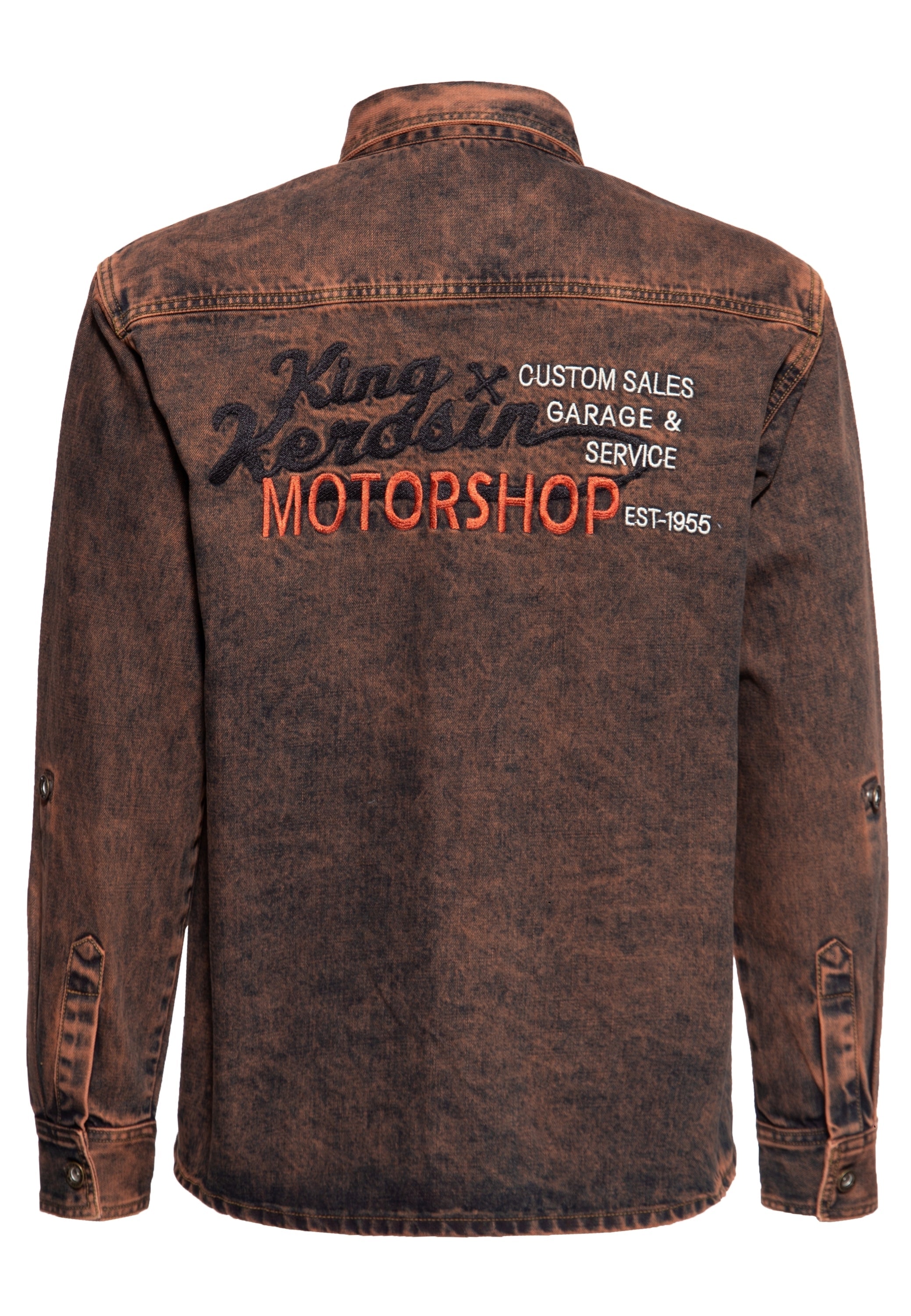 King Kerosin - Denim Worker Hemd Tint Washed