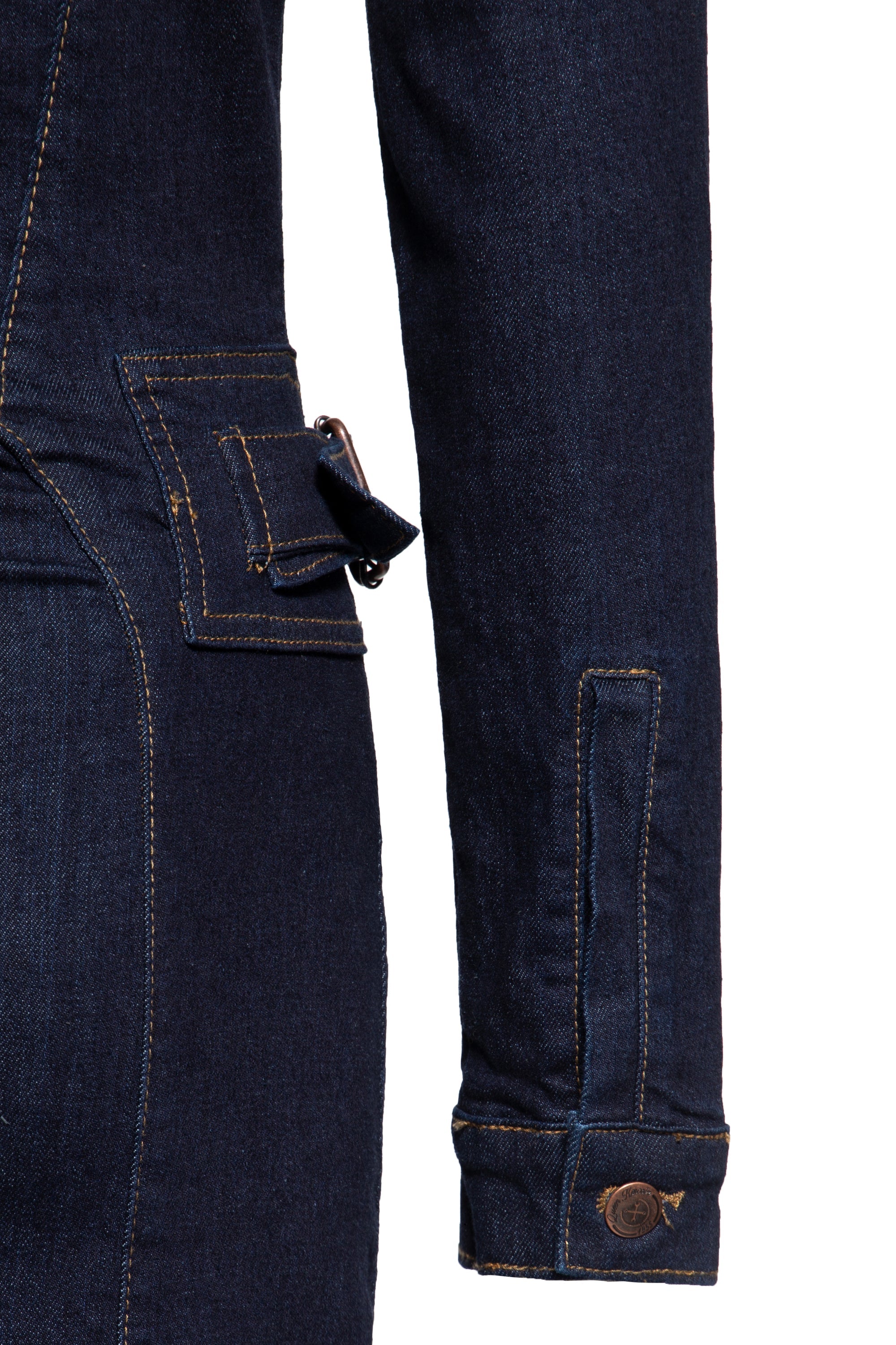 Queen Kerosin - Denim Workwear Pencil Kleid