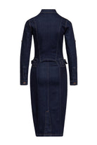 Queen Kerosin - Denim Workwear Pencil Kleid